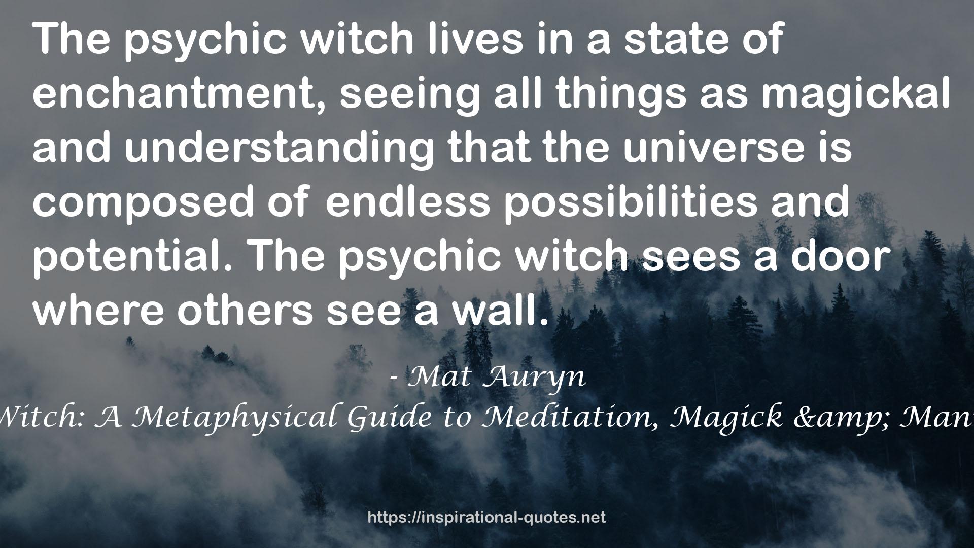 Psychic Witch: A Metaphysical Guide to Meditation, Magick & Manifestation QUOTES