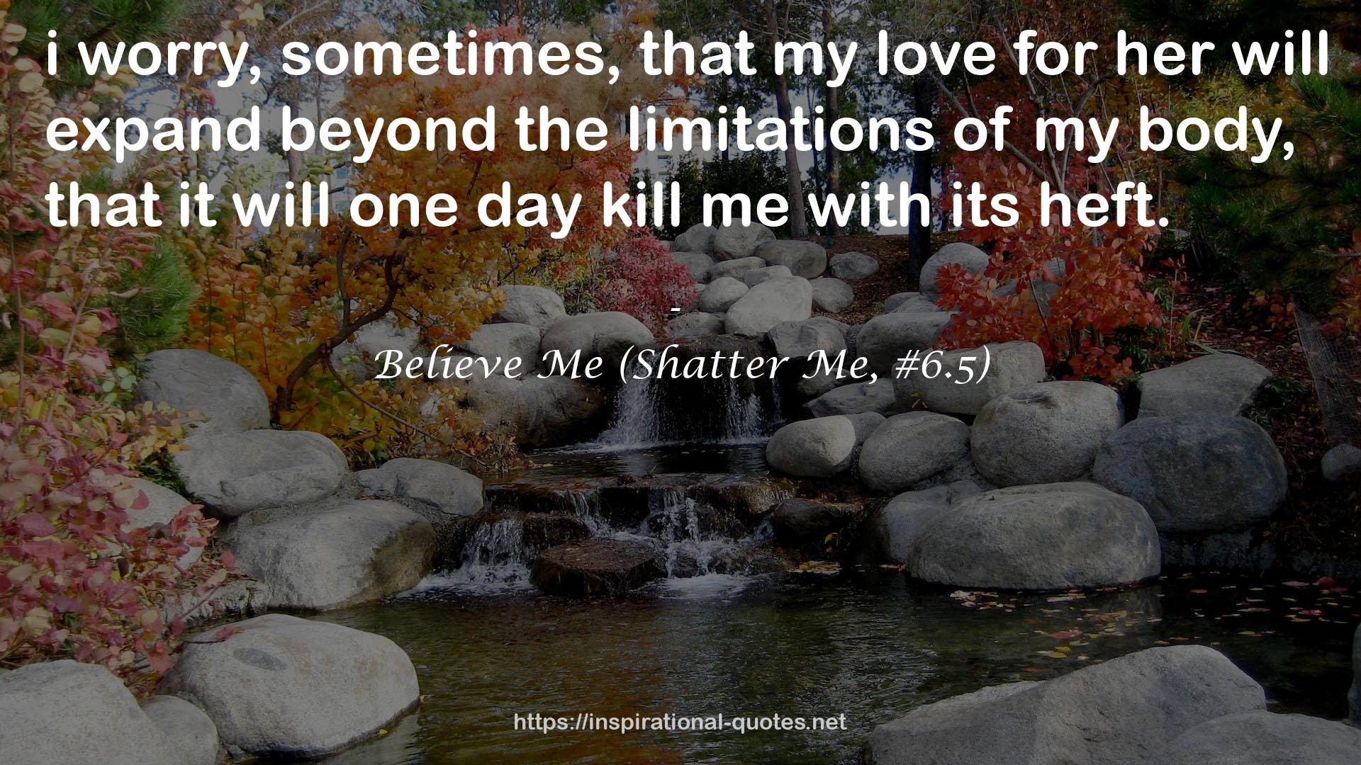 Believe Me (Shatter Me, #6.5) QUOTES