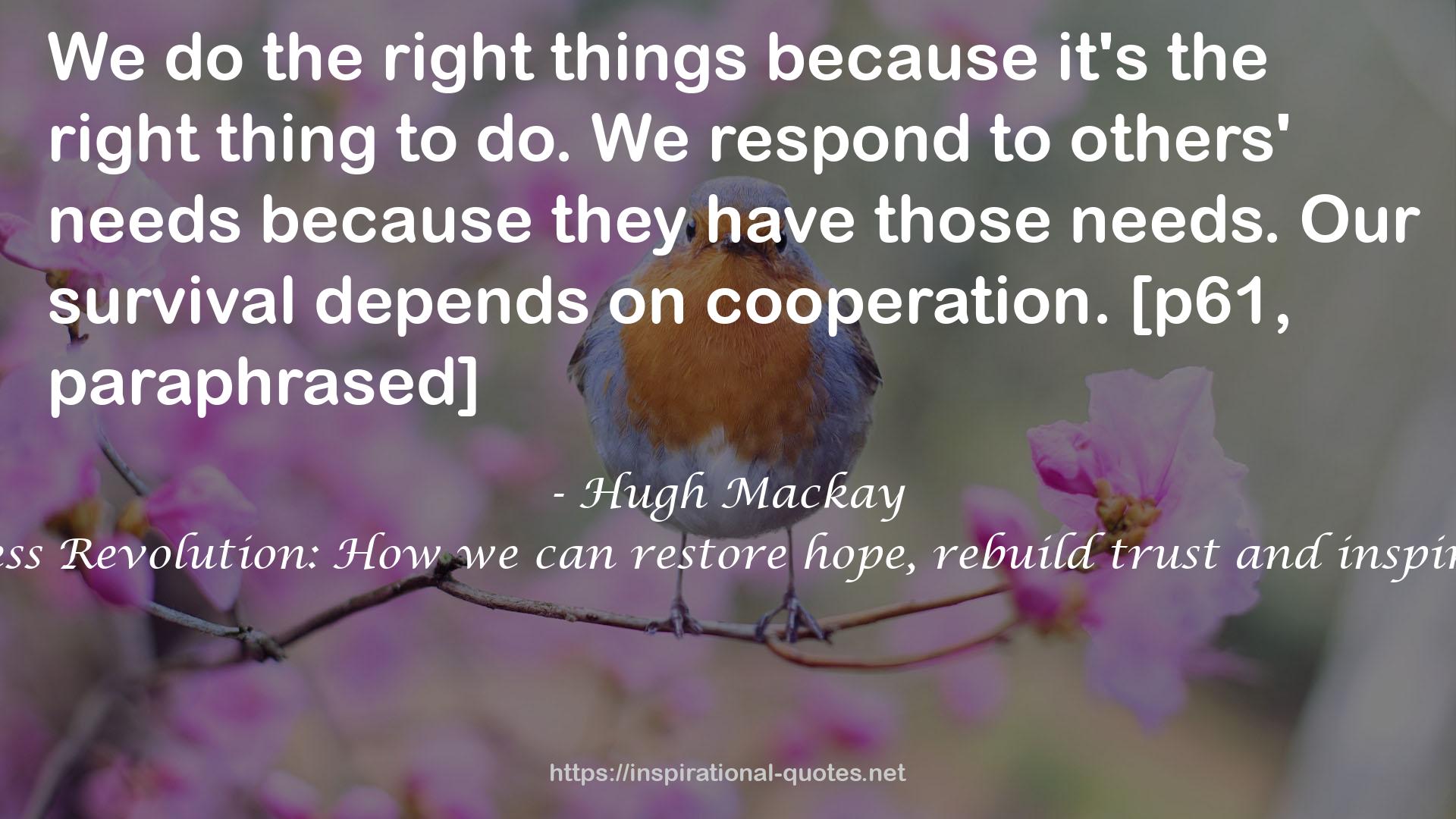 Hugh Mackay QUOTES