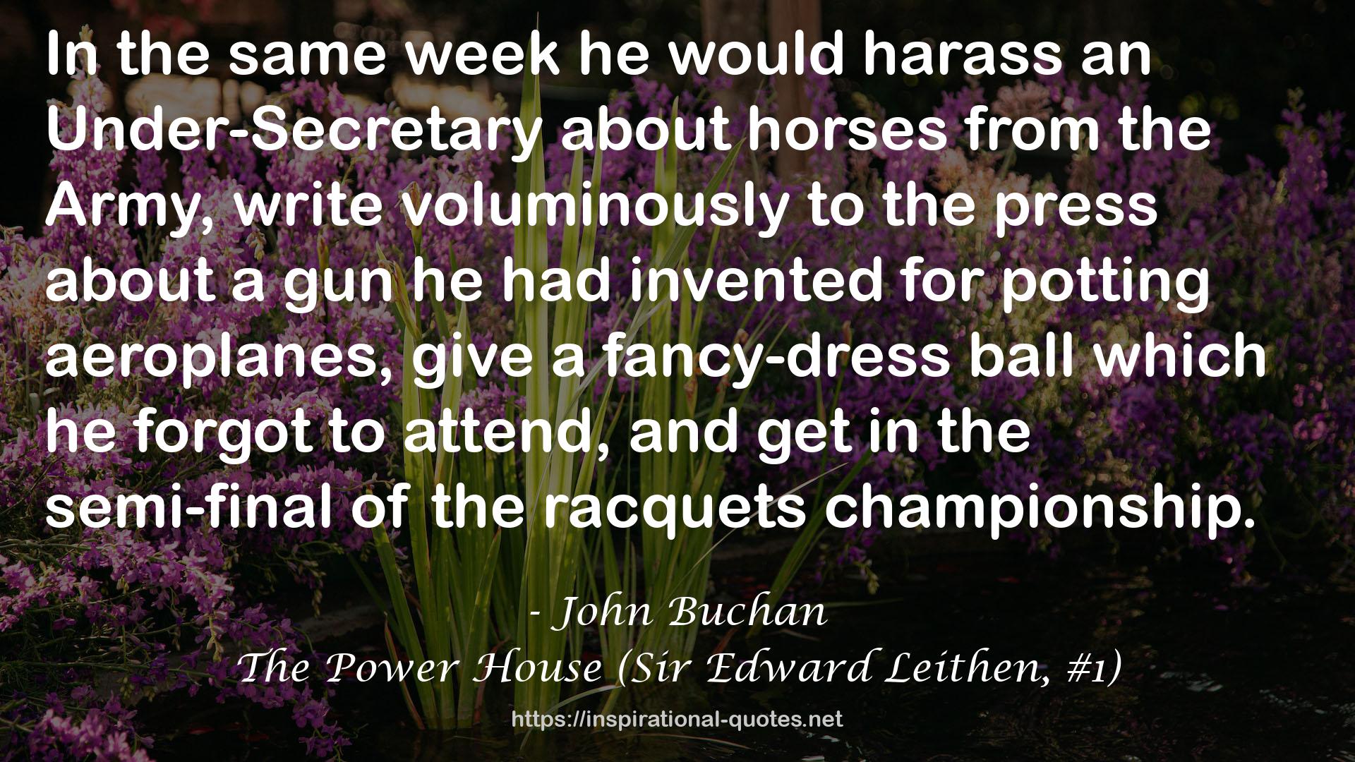 The Power House (Sir Edward Leithen, #1) QUOTES