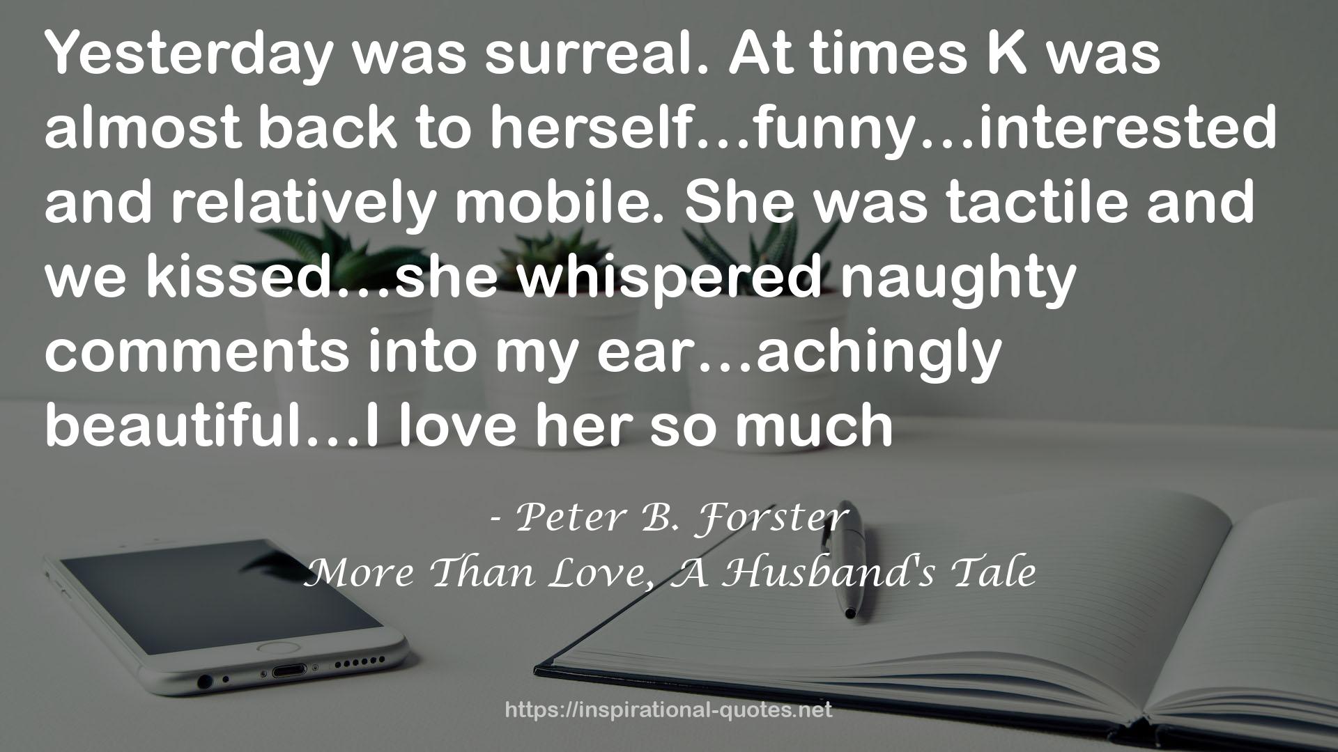More Than Love, A Husband's Tale QUOTES