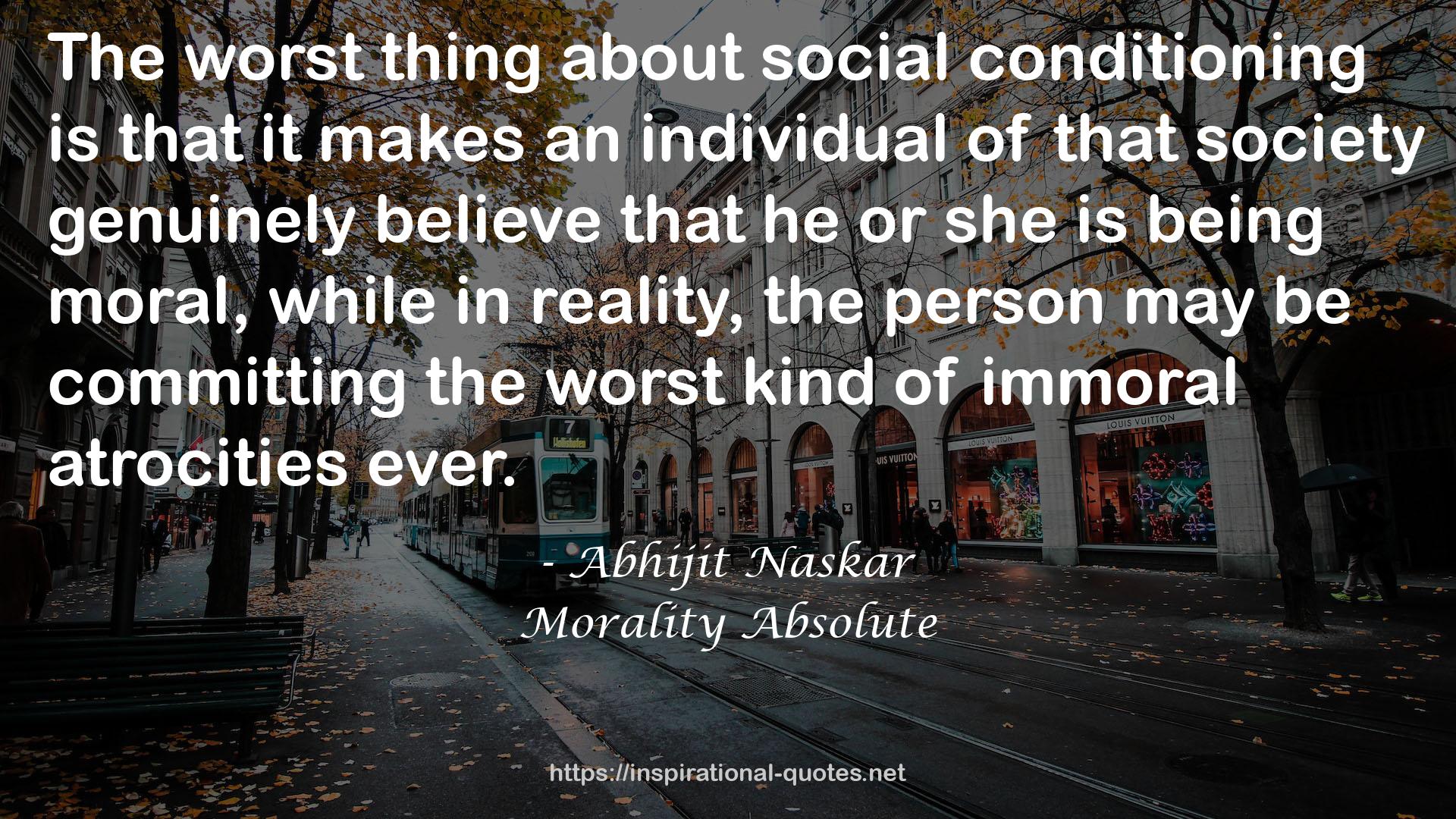 Morality Absolute QUOTES