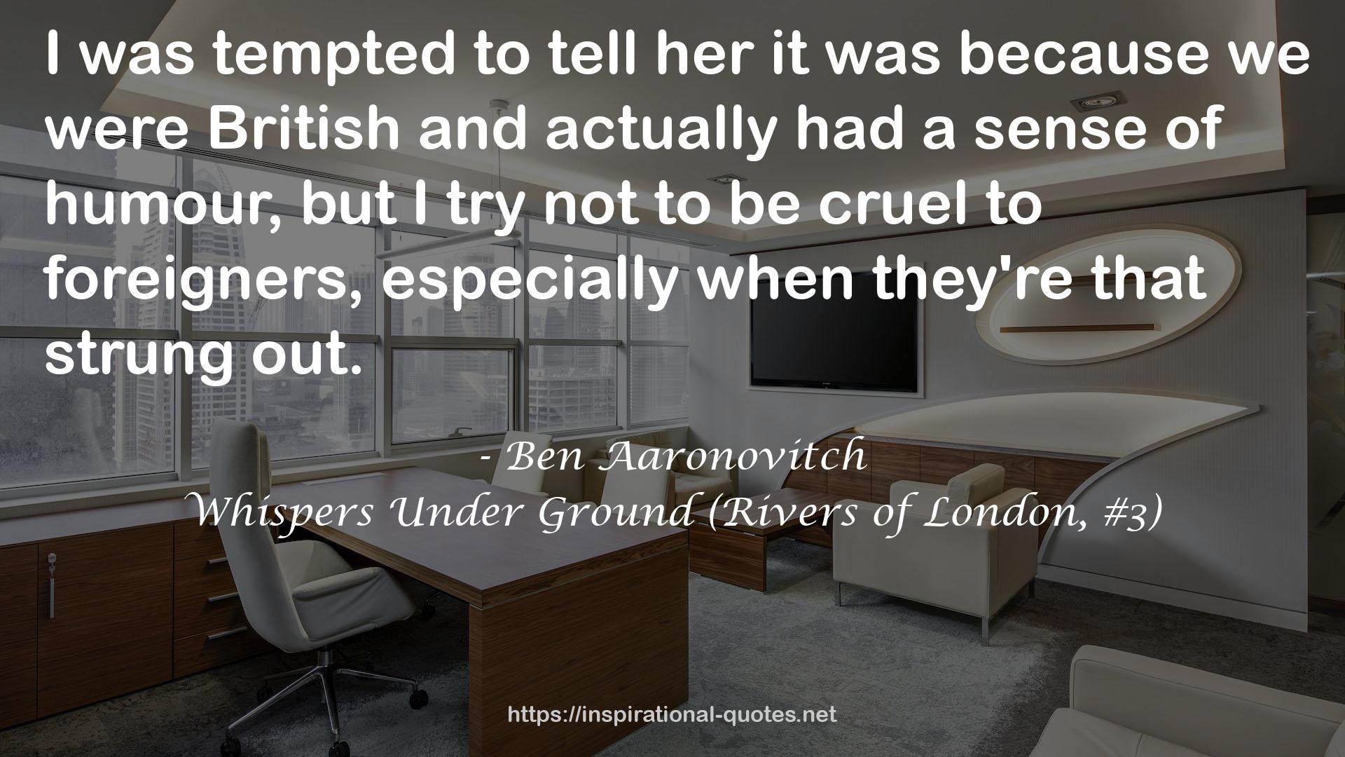 Whispers Under Ground (Rivers of London, #3) QUOTES