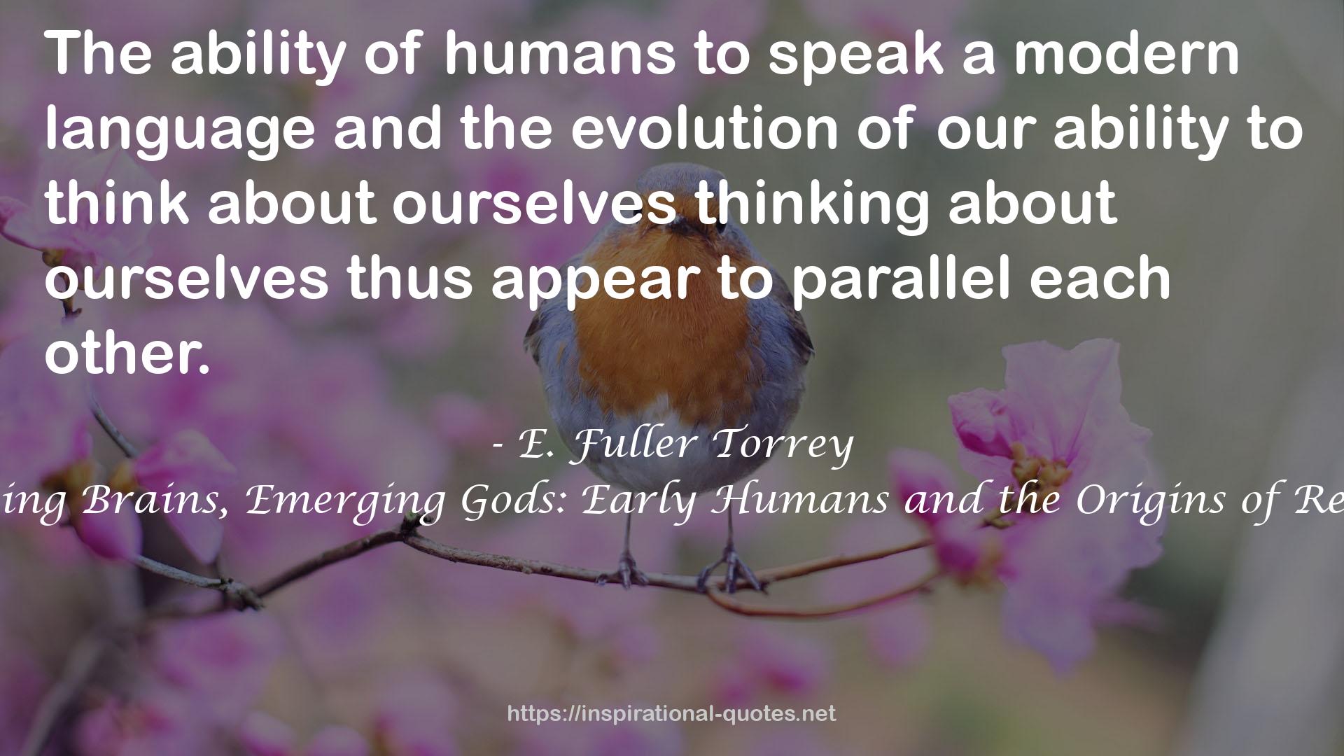 Evolving Brains, Emerging Gods: Early Humans and the Origins of Religion QUOTES