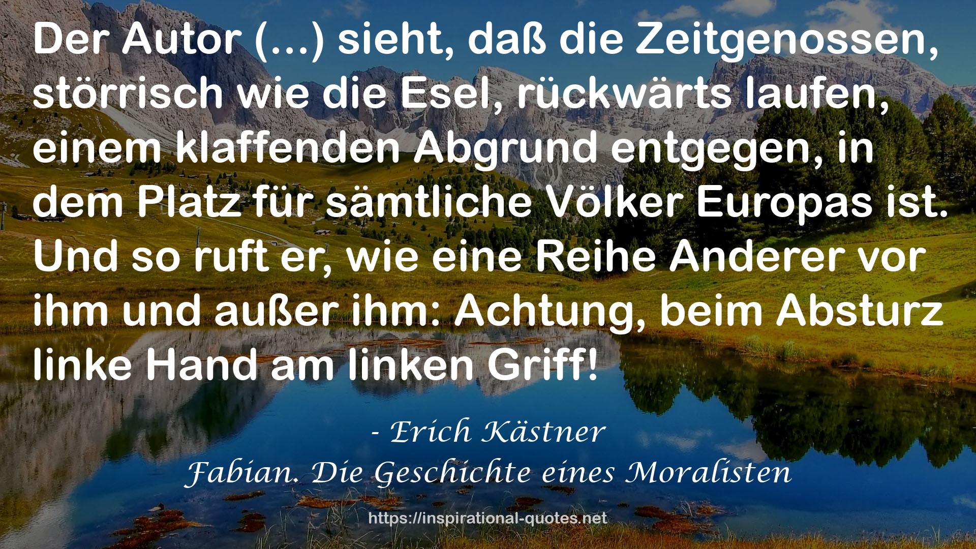 Fabian. Die Geschichte eines Moralisten QUOTES