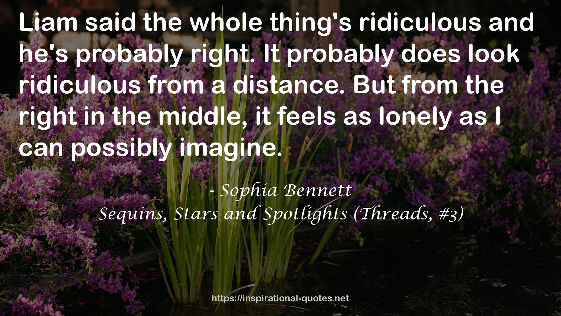 Sequins, Stars and Spotlights (Threads, #3) QUOTES