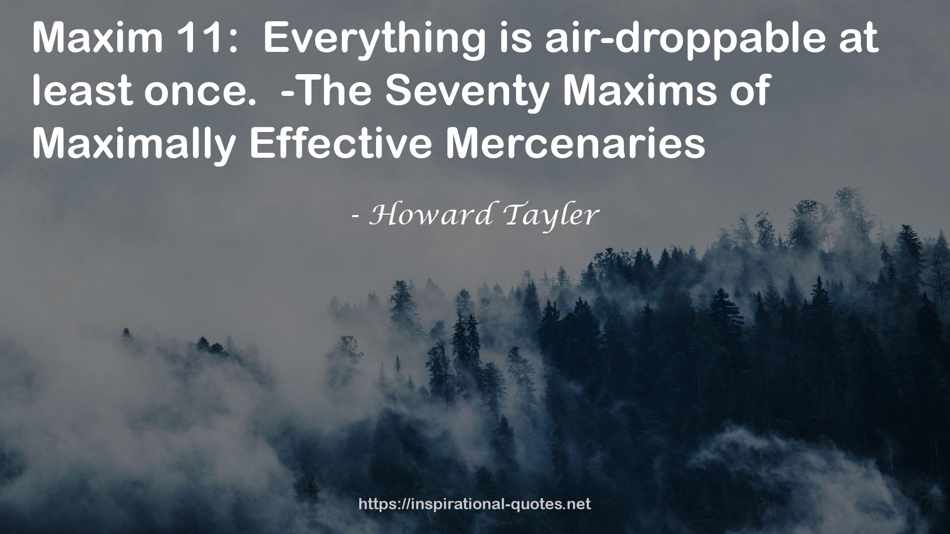 air-droppable at least once.-The Seventy Maxims  QUOTES