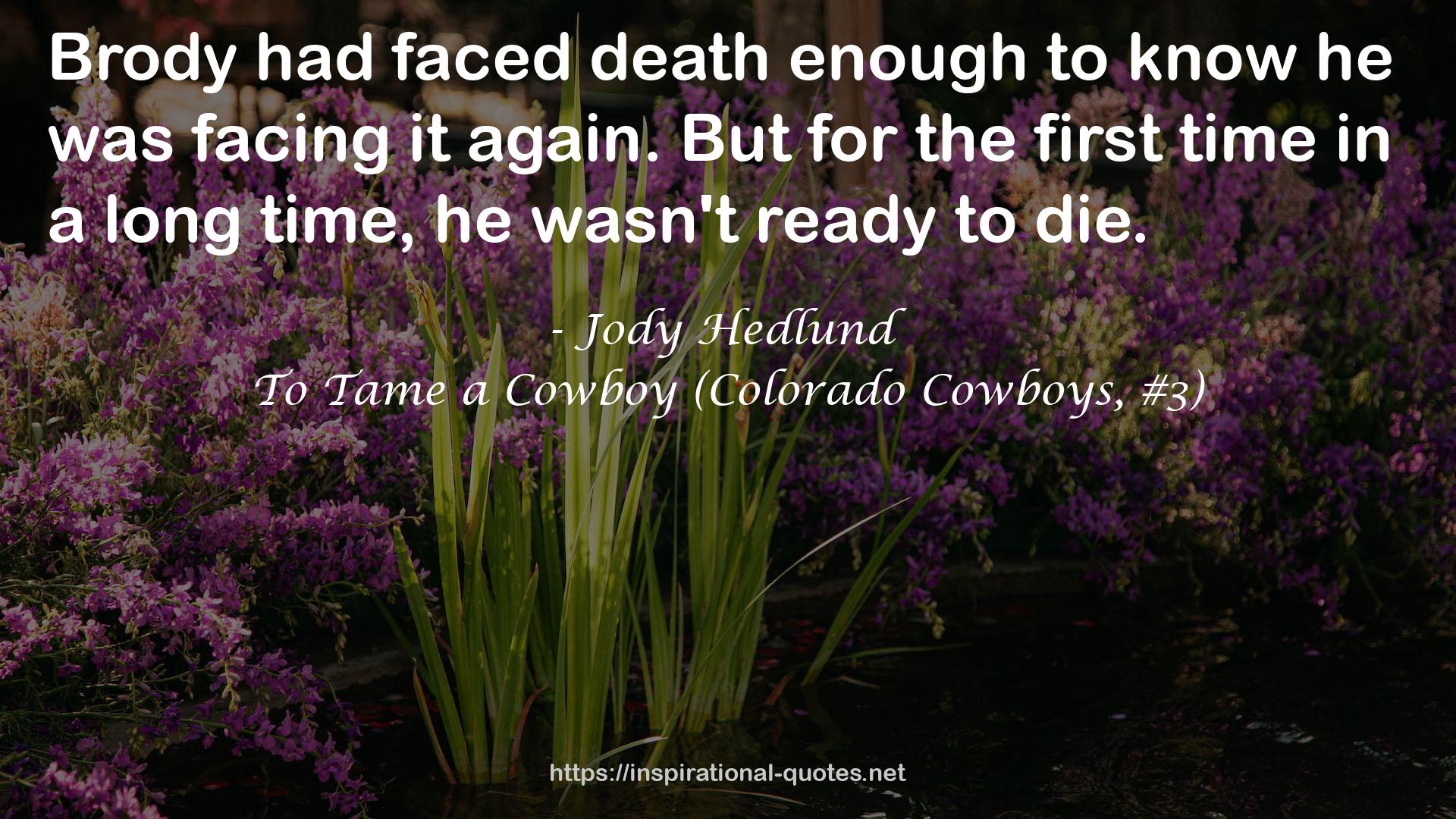 To Tame a Cowboy (Colorado Cowboys, #3) QUOTES