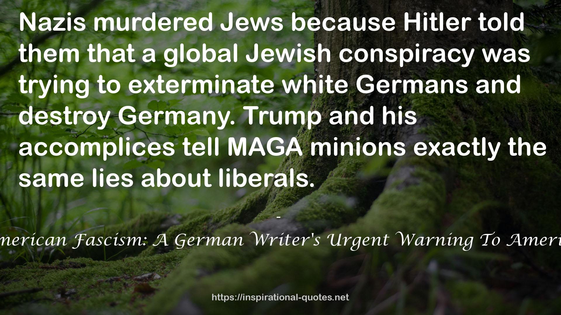 American Fascism: A German Writer's Urgent Warning To America QUOTES