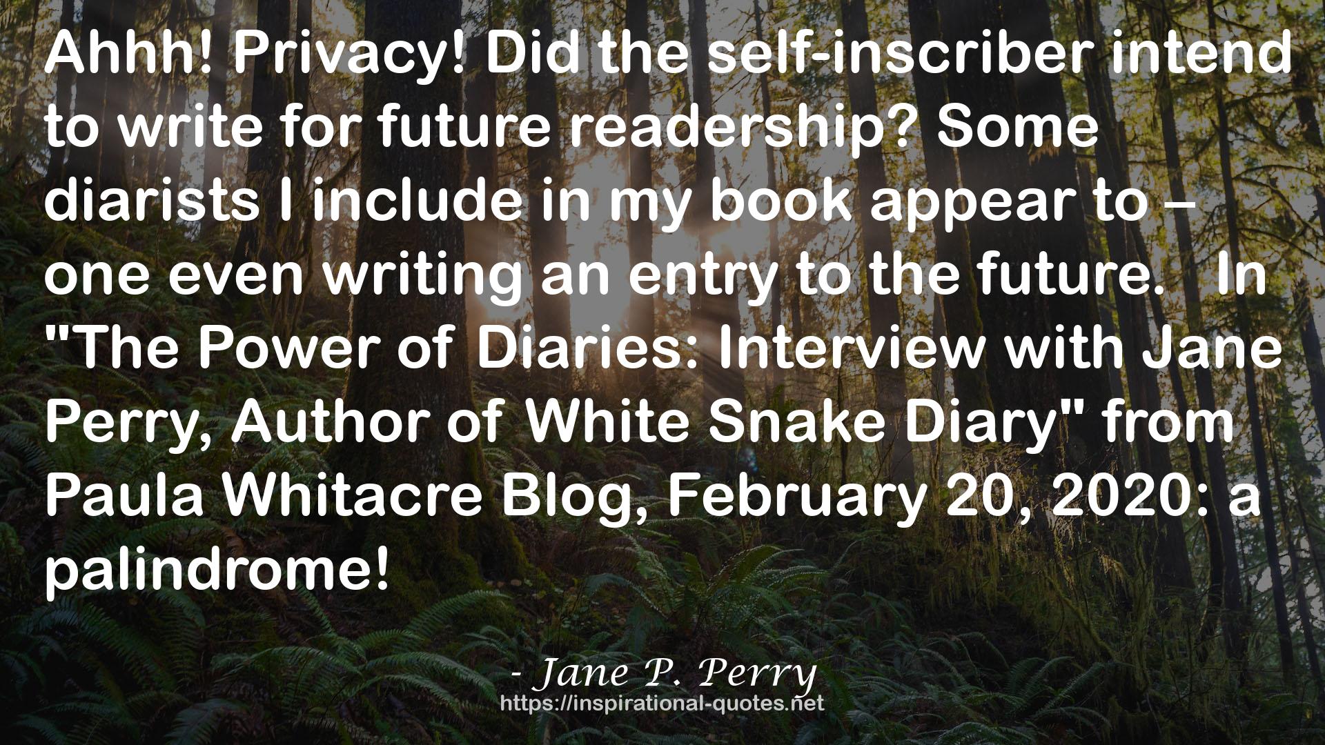 Jane P. Perry QUOTES