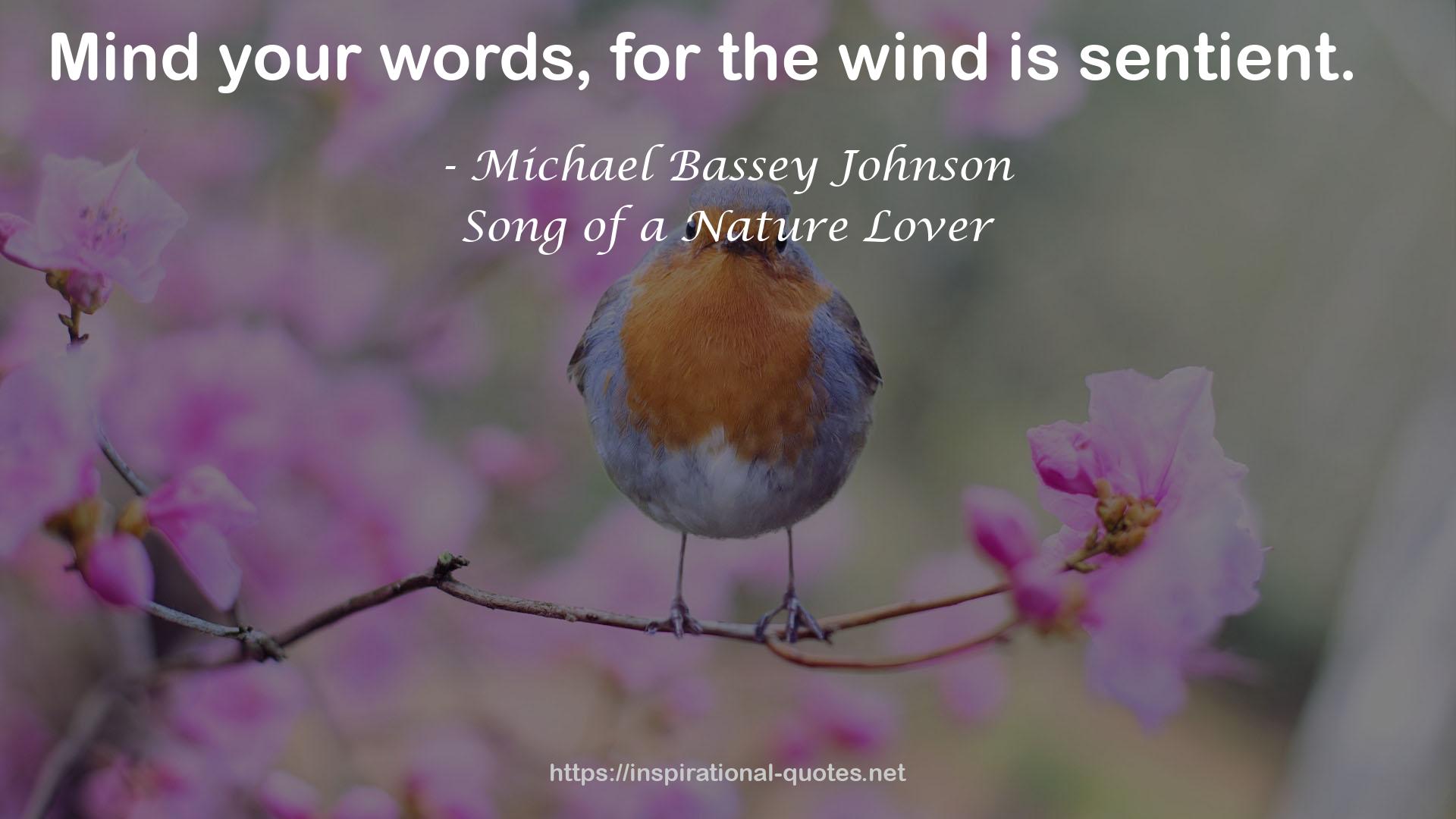 Song of a Nature Lover QUOTES