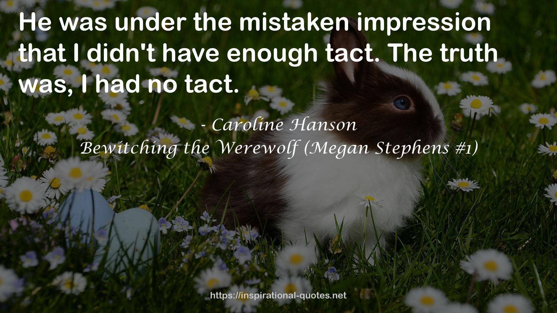 Bewitching the Werewolf (Megan Stephens #1) QUOTES