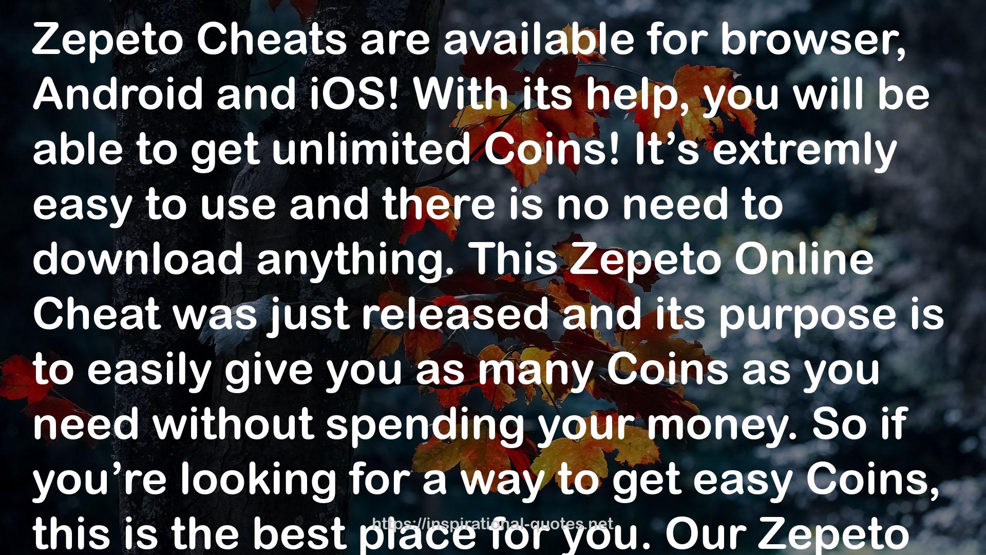 Zepeto Hack Cheats Get Unlimited Coins And Tips Tricks For Zepeto Coins QUOTES
