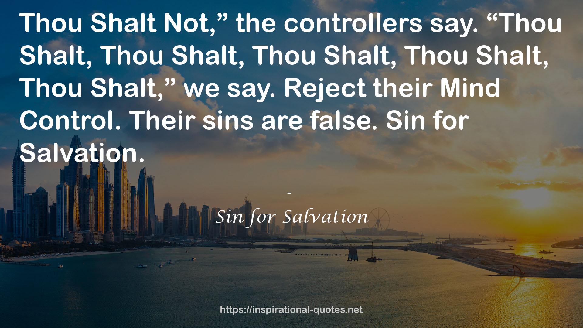 Sin for Salvation QUOTES