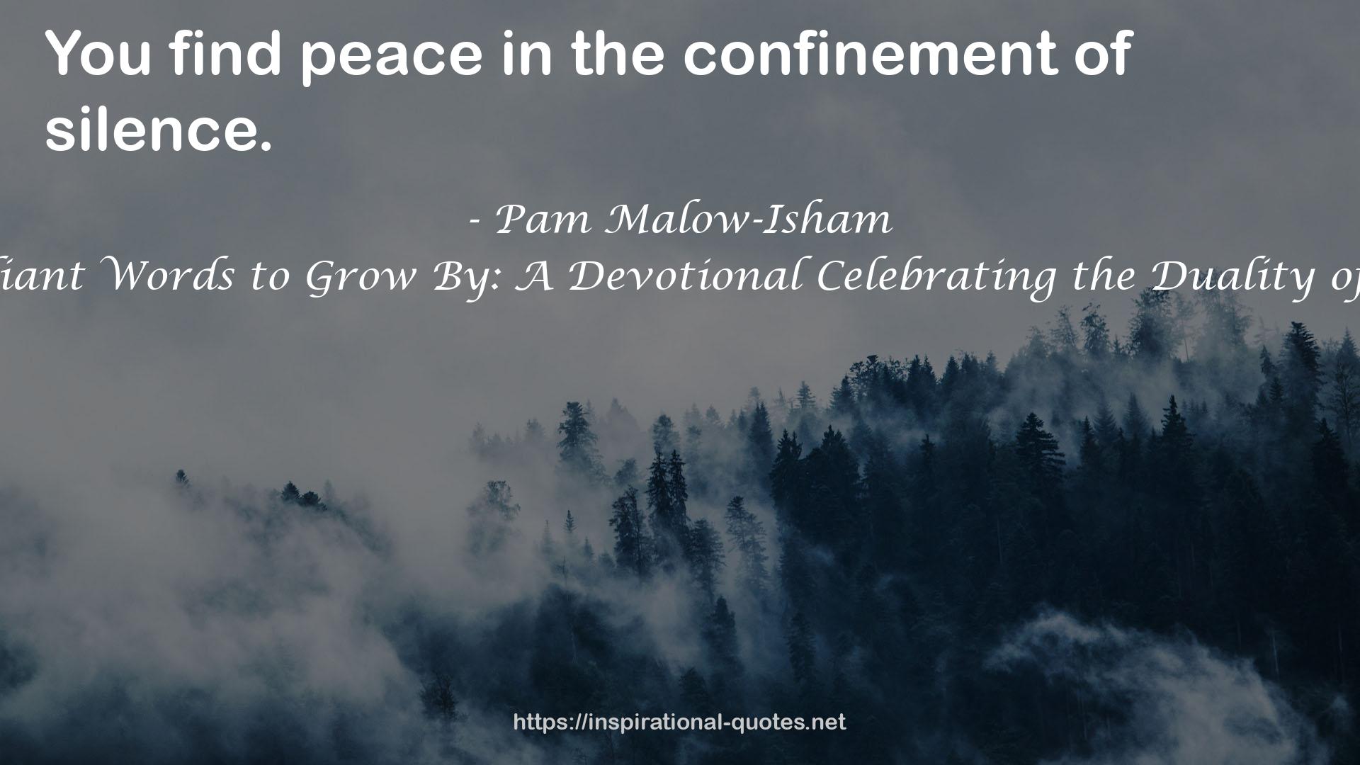 Brilliant Words to Grow By: A Devotional Celebrating the Duality of Life QUOTES