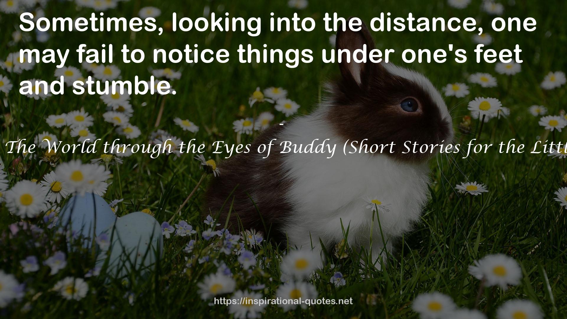 A Dog Called Buddy: The World through the Eyes of Buddy (Short Stories for the Little Ones with a Moral) QUOTES