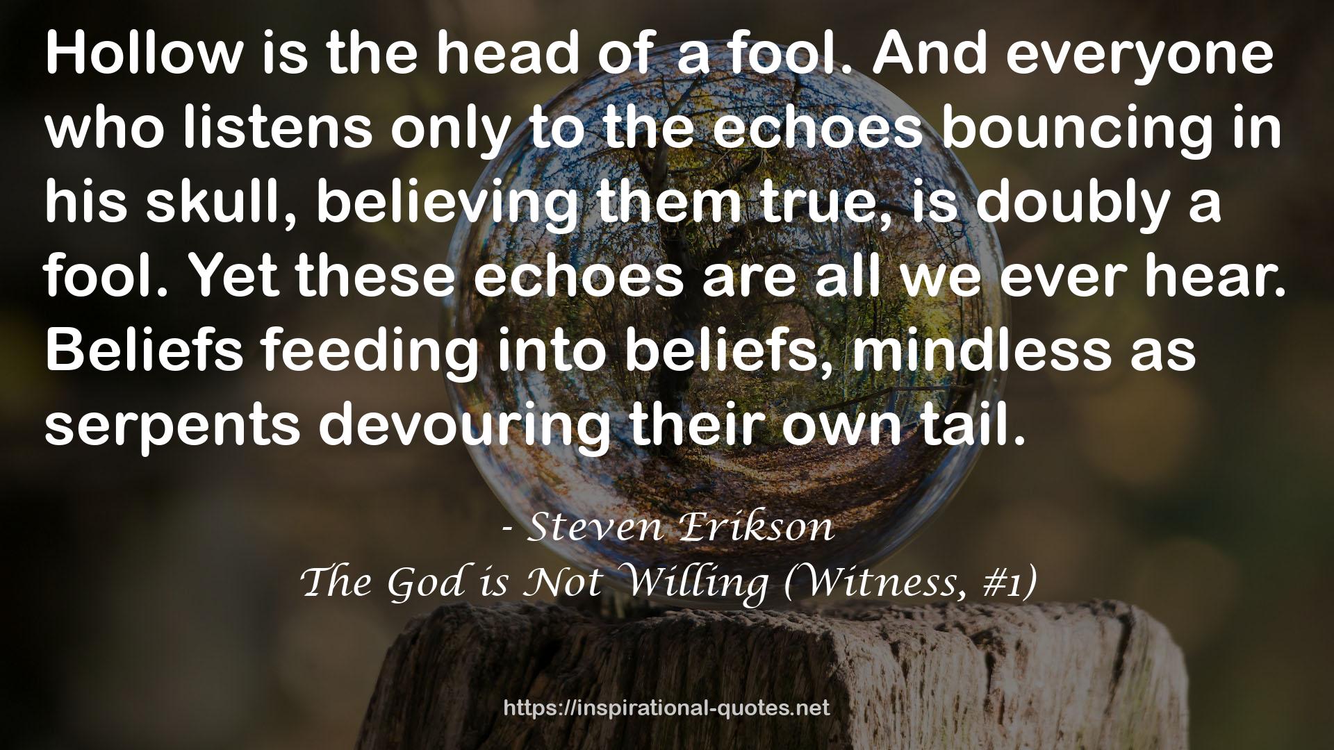 The God is Not Willing (Witness, #1) QUOTES