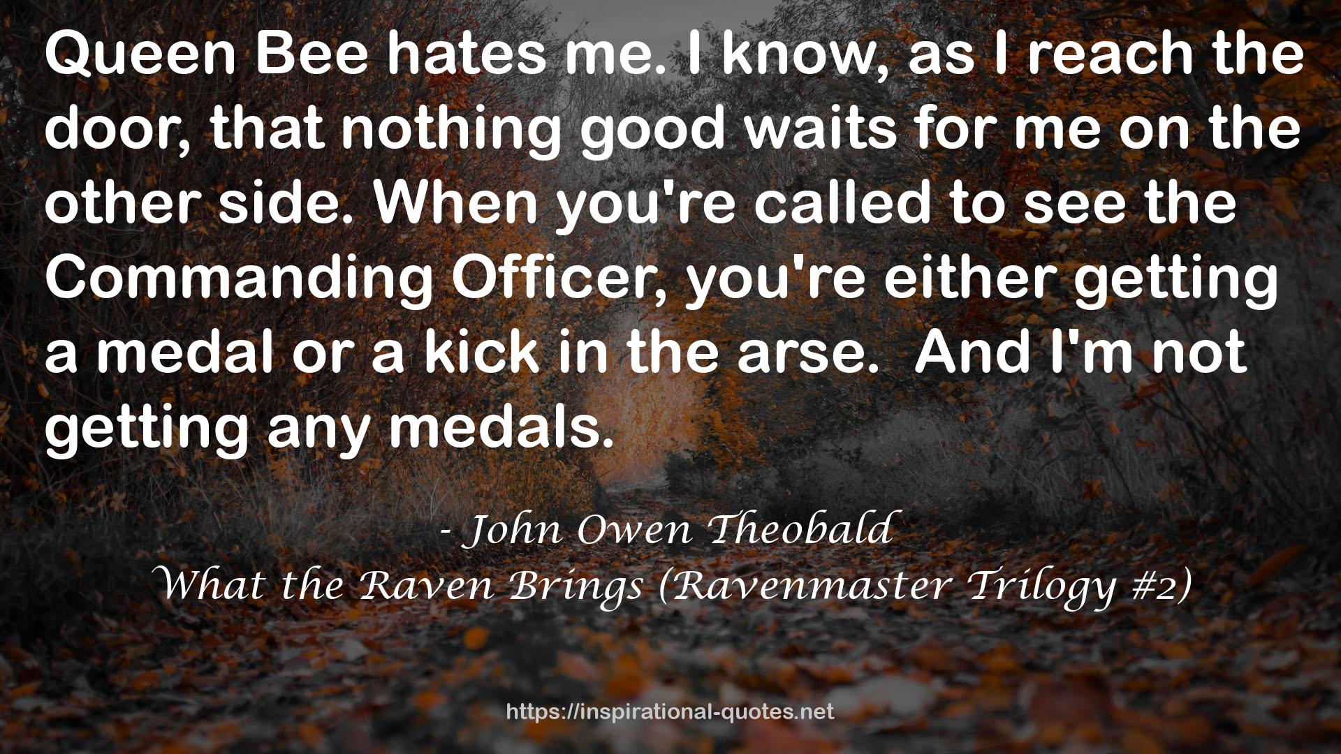 What the Raven Brings (Ravenmaster Trilogy #2) QUOTES
