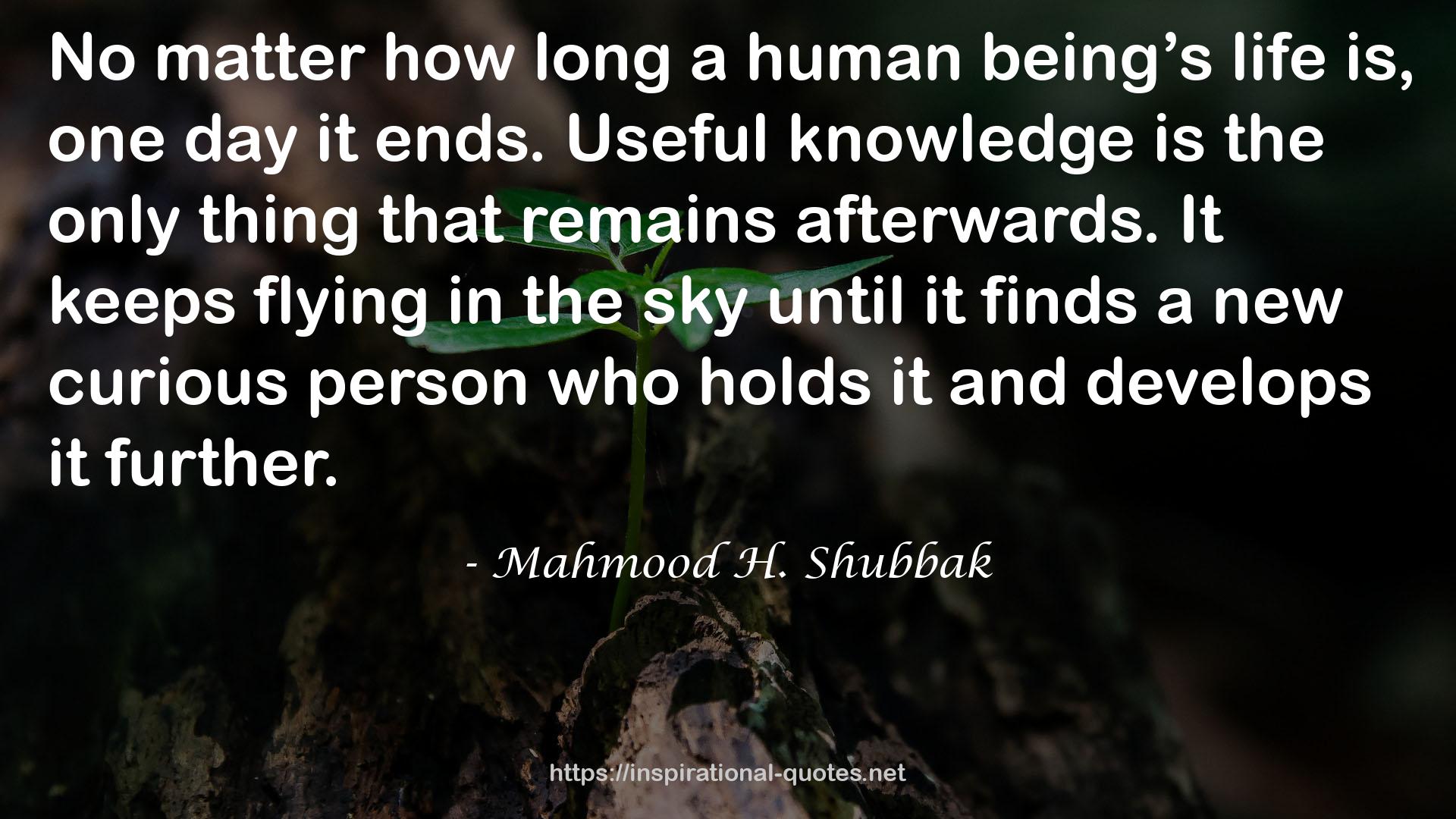 Mahmood H. Shubbak QUOTES