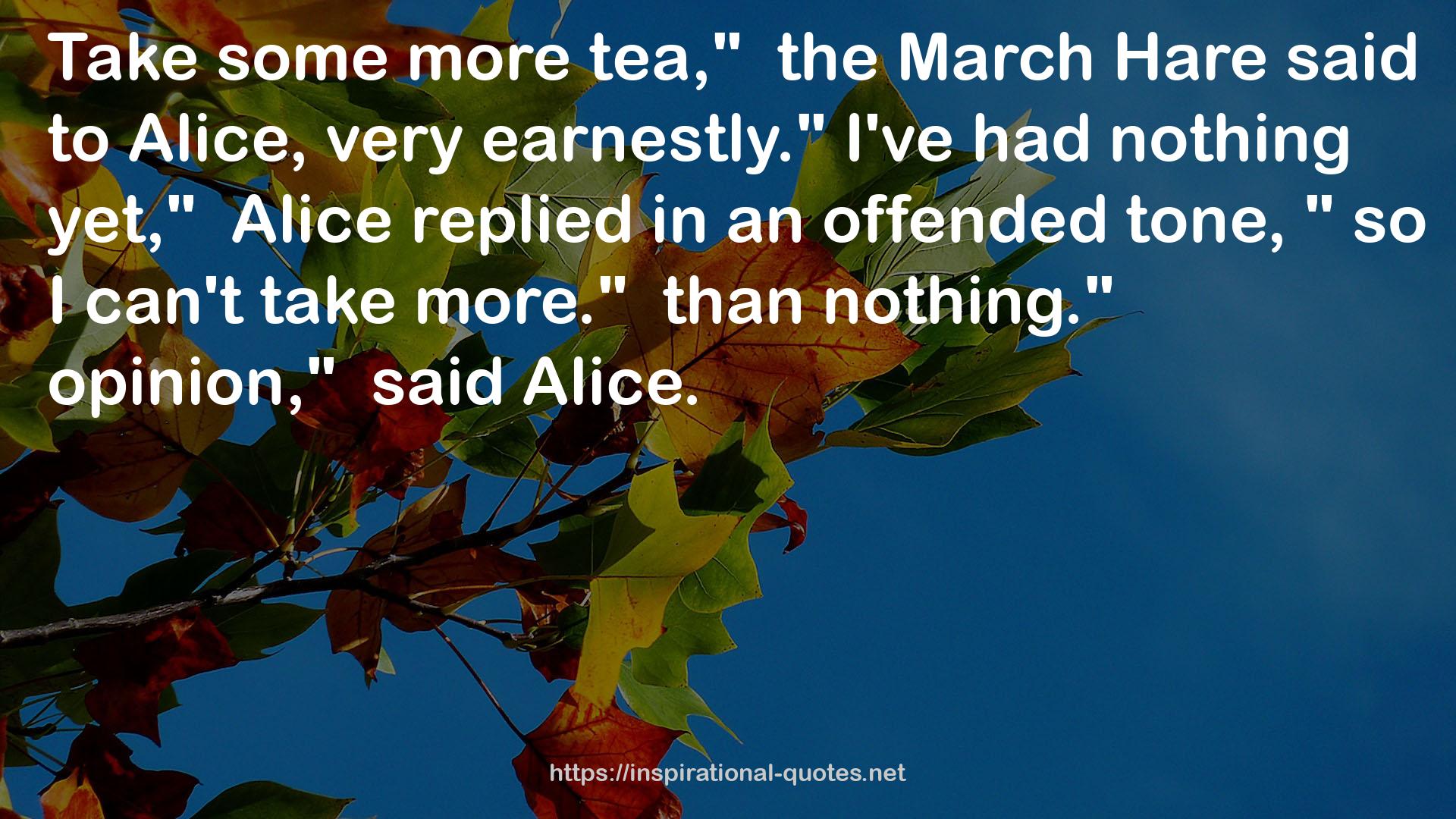 the March Hare  QUOTES