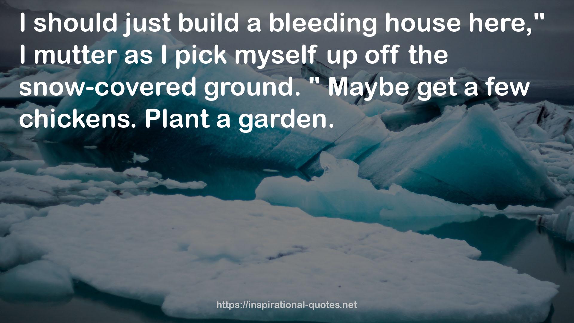 a bleeding house  QUOTES