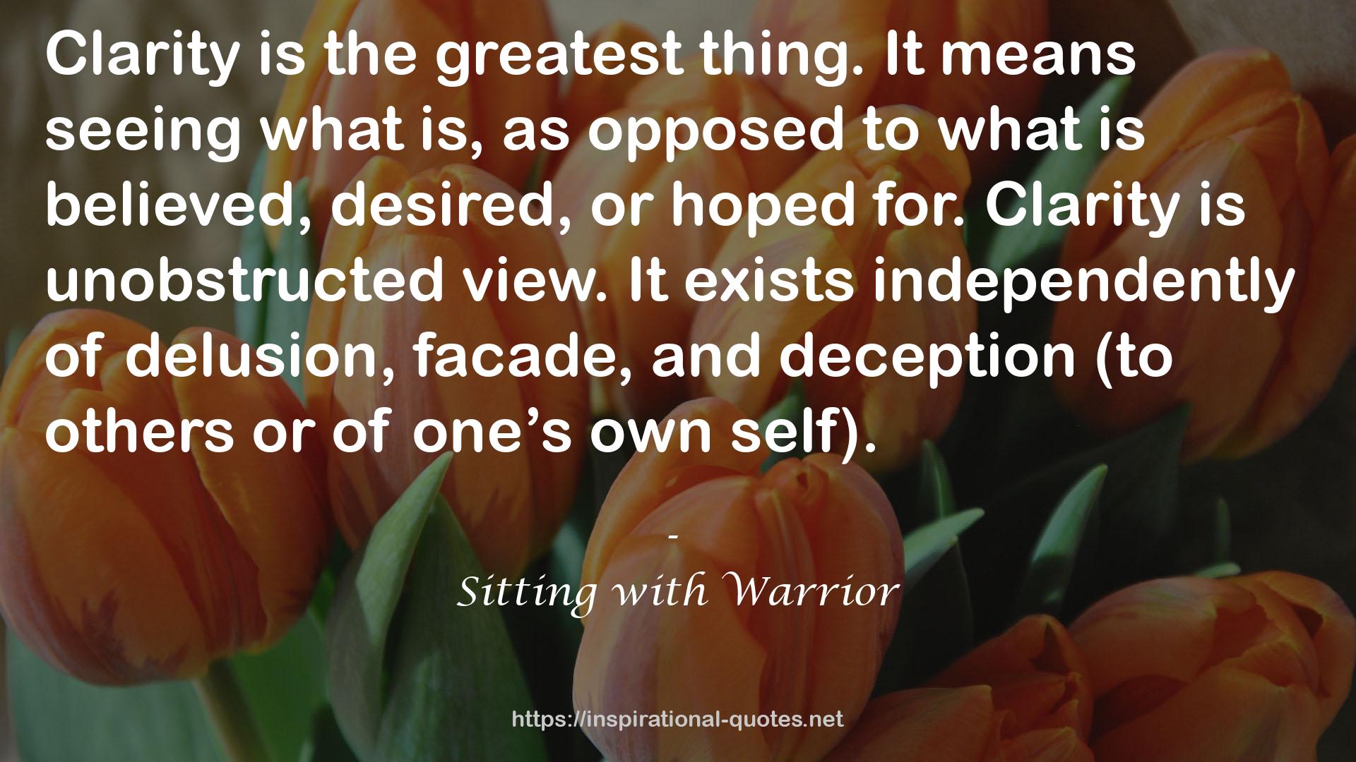 Sitting with Warrior QUOTES