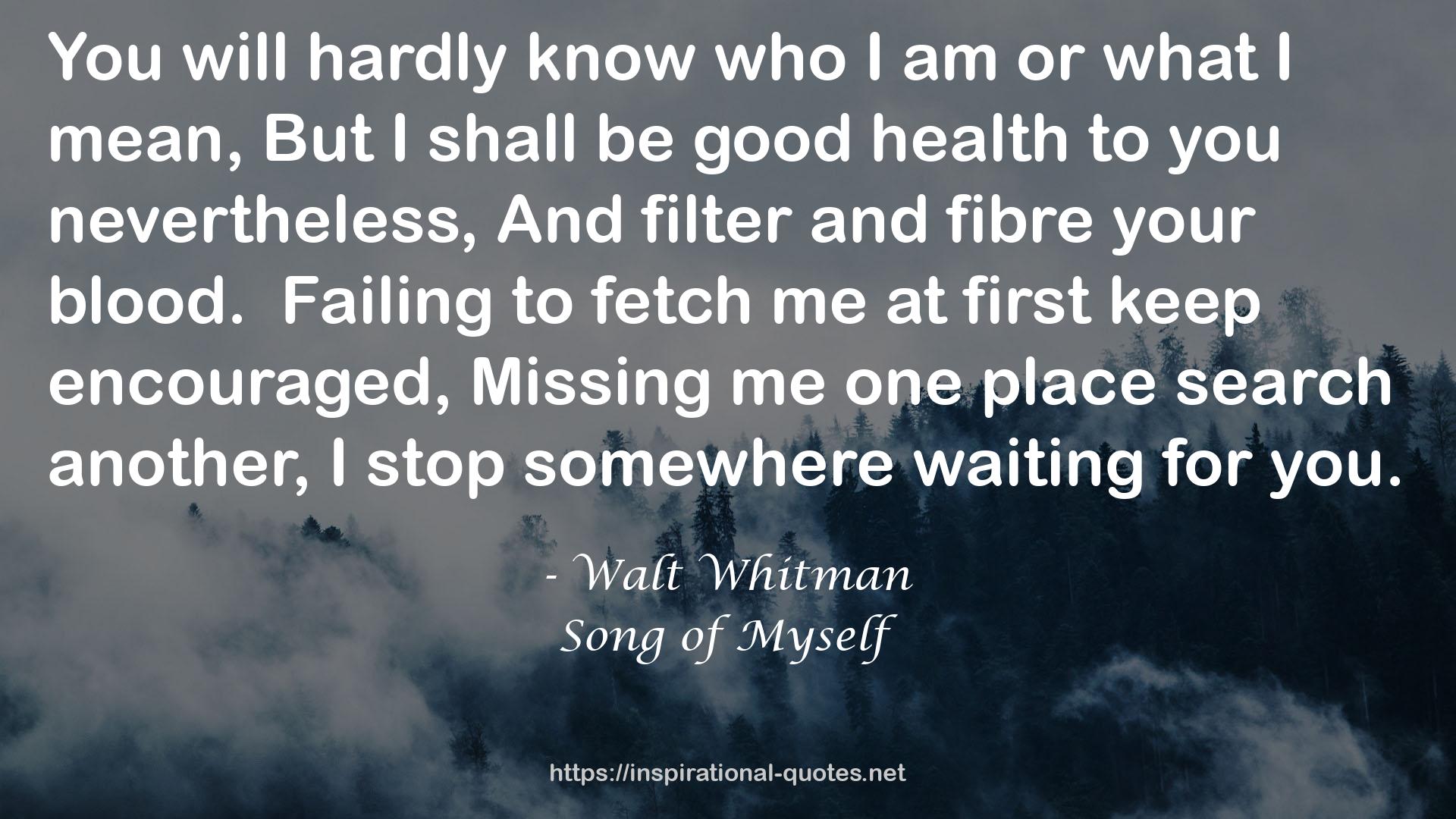 Song of Myself QUOTES