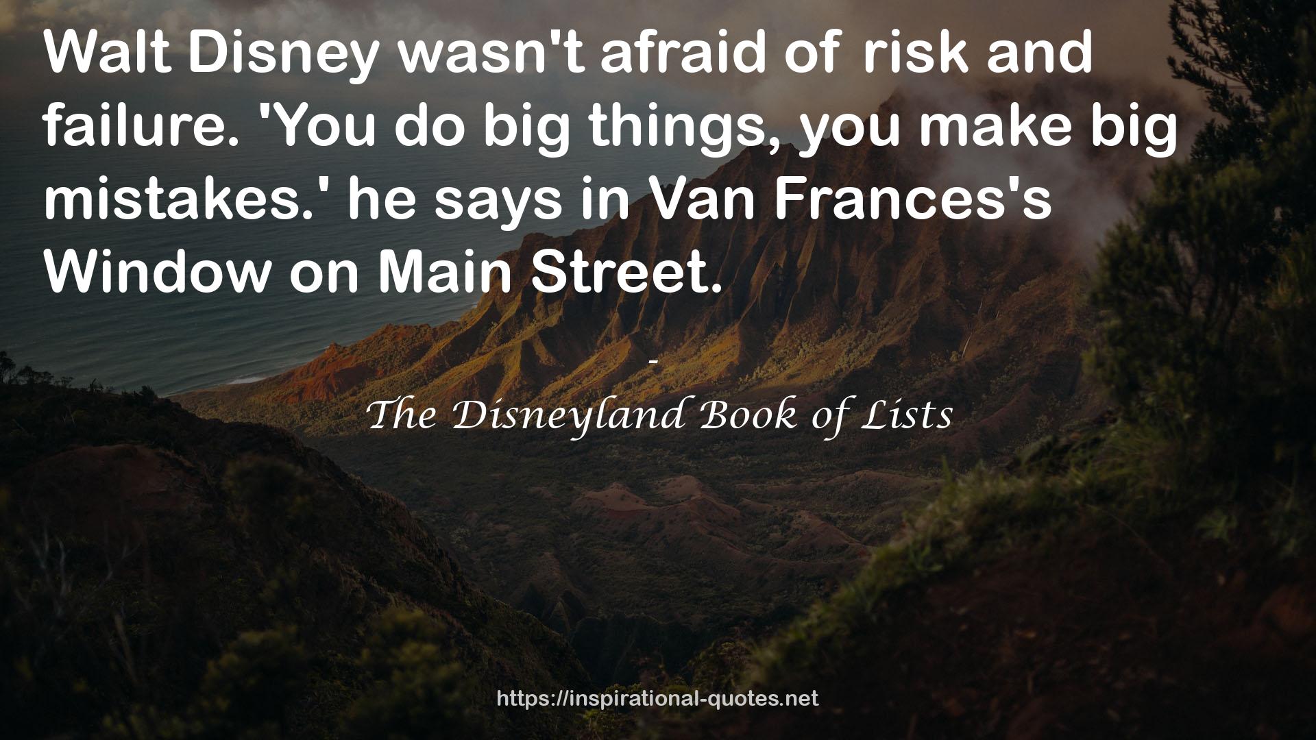 The Disneyland Book of Lists QUOTES