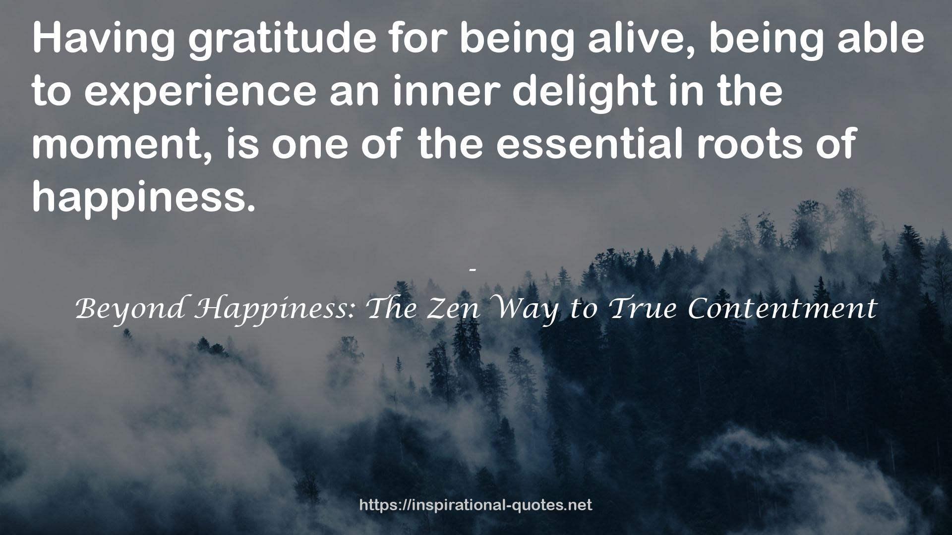 Beyond Happiness: The Zen Way to True Contentment QUOTES