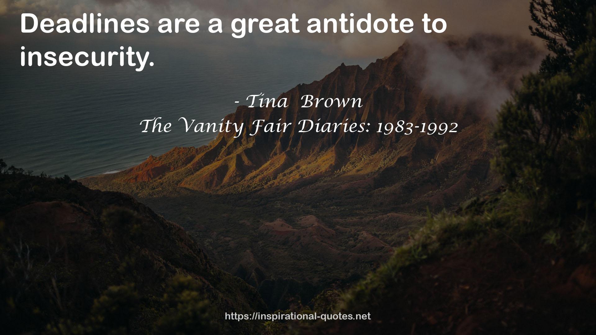 The Vanity Fair Diaries: 1983-1992 QUOTES