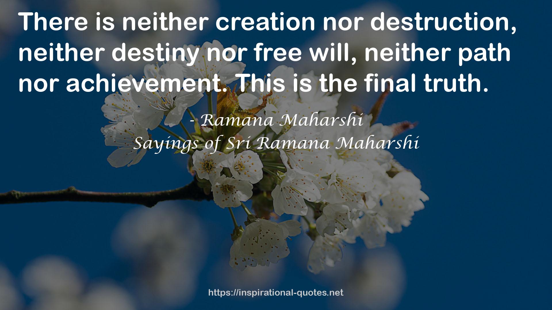 Sayings of Sri Ramana Maharshi QUOTES