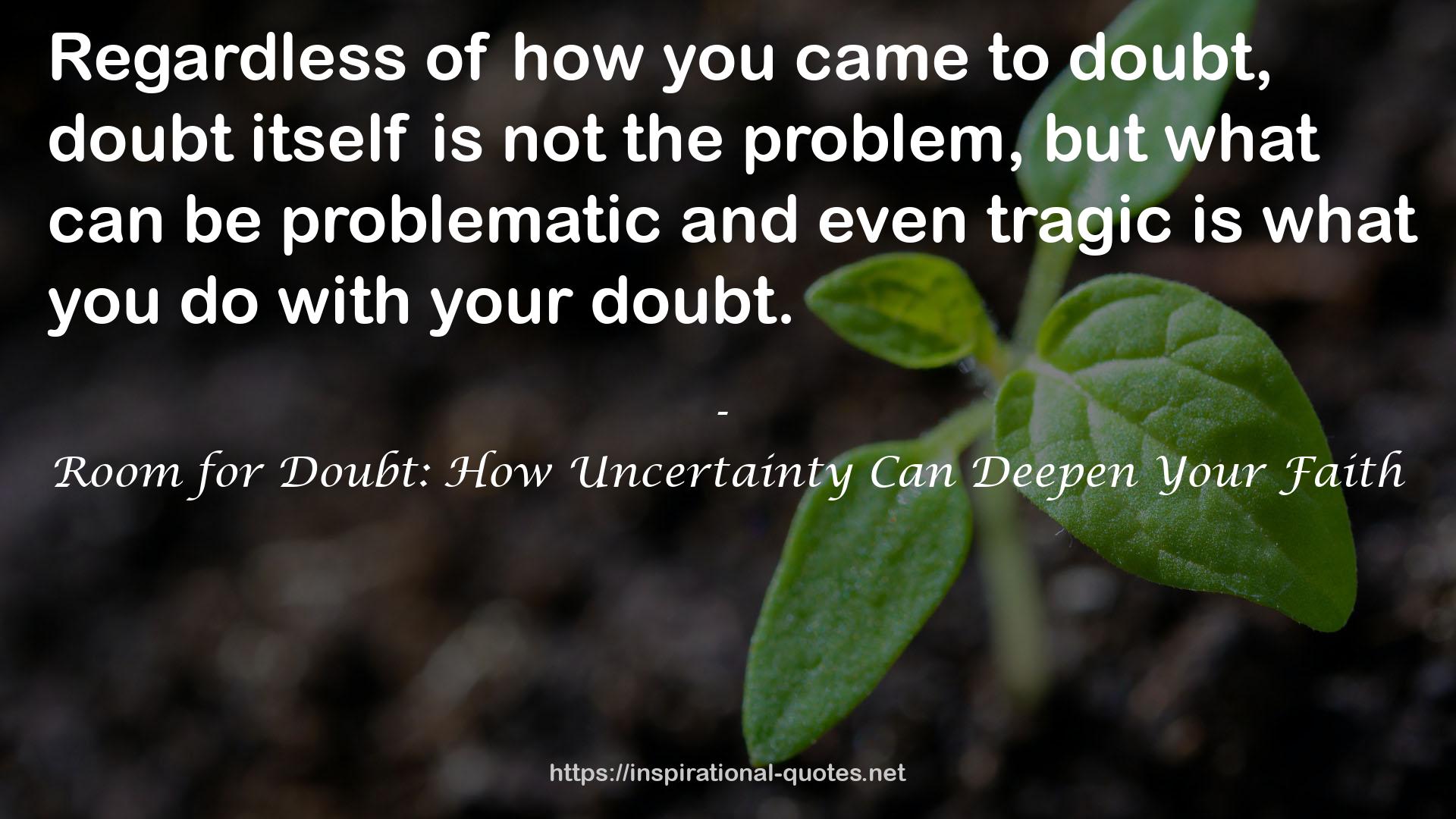 Room for Doubt: How Uncertainty Can Deepen Your Faith QUOTES