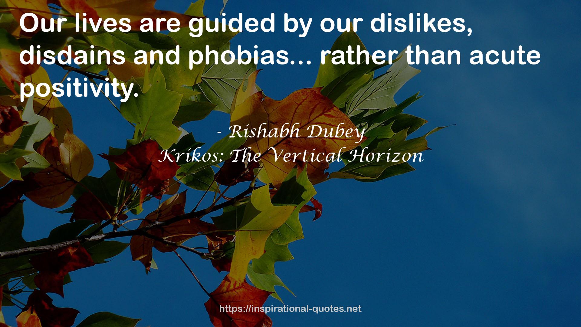 Krikos: The Vertical Horizon QUOTES