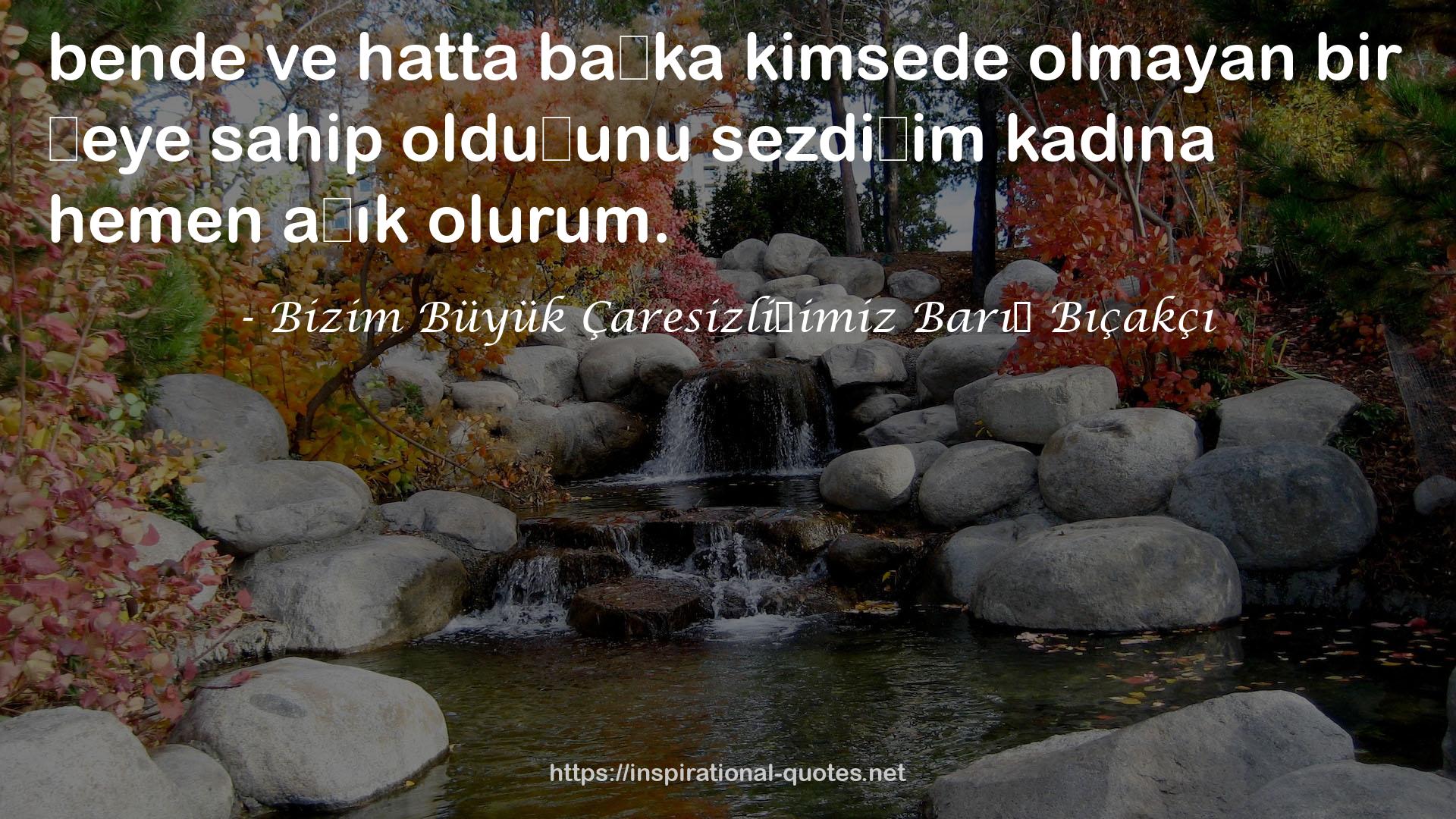 Bizim Büyük Çaresizliğimiz Barış Bıçakçı QUOTES