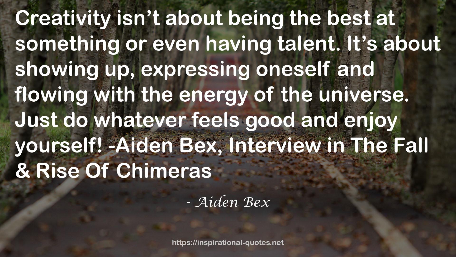 Aiden Bex QUOTES