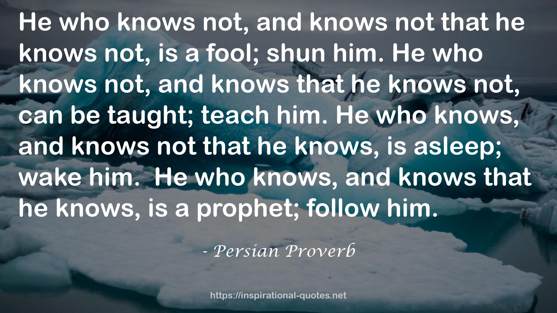 Persian Proverb QUOTES