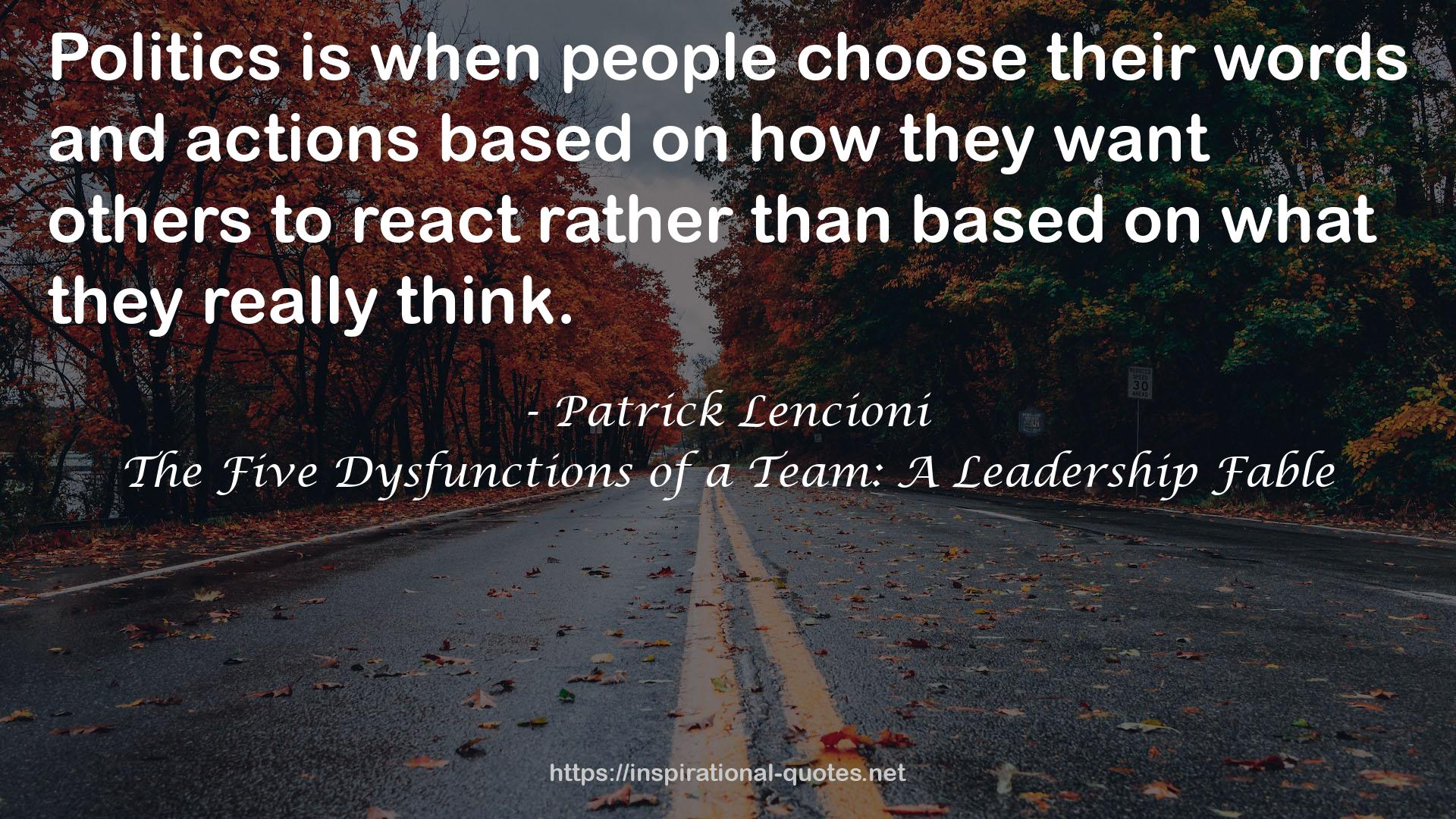 The Five Dysfunctions of a Team: A Leadership Fable QUOTES