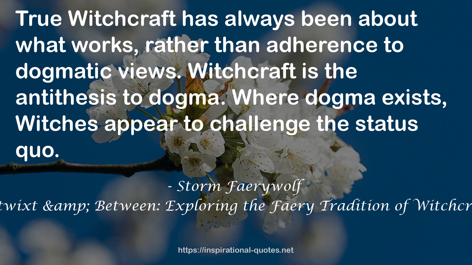 Betwixt & Between: Exploring the Faery Tradition of Witchcraft QUOTES