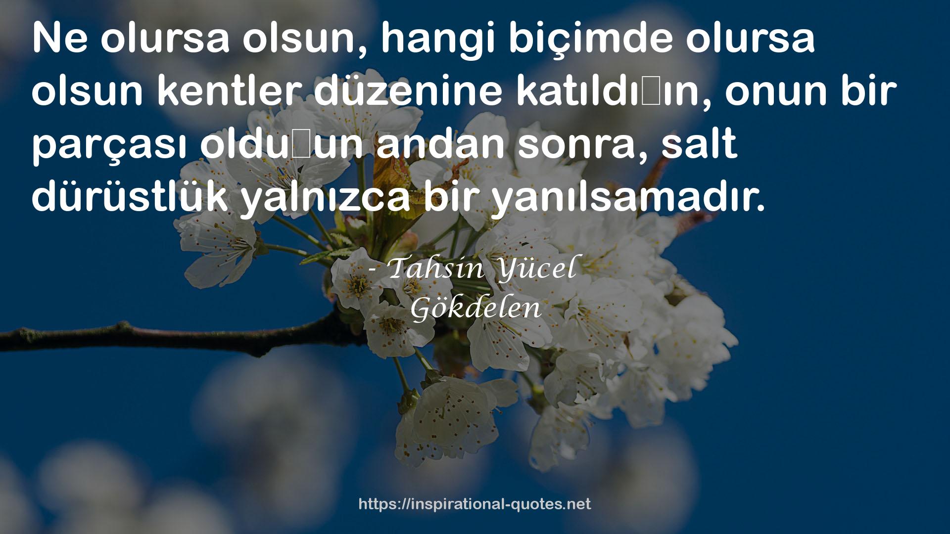 Tahsin Yücel QUOTES