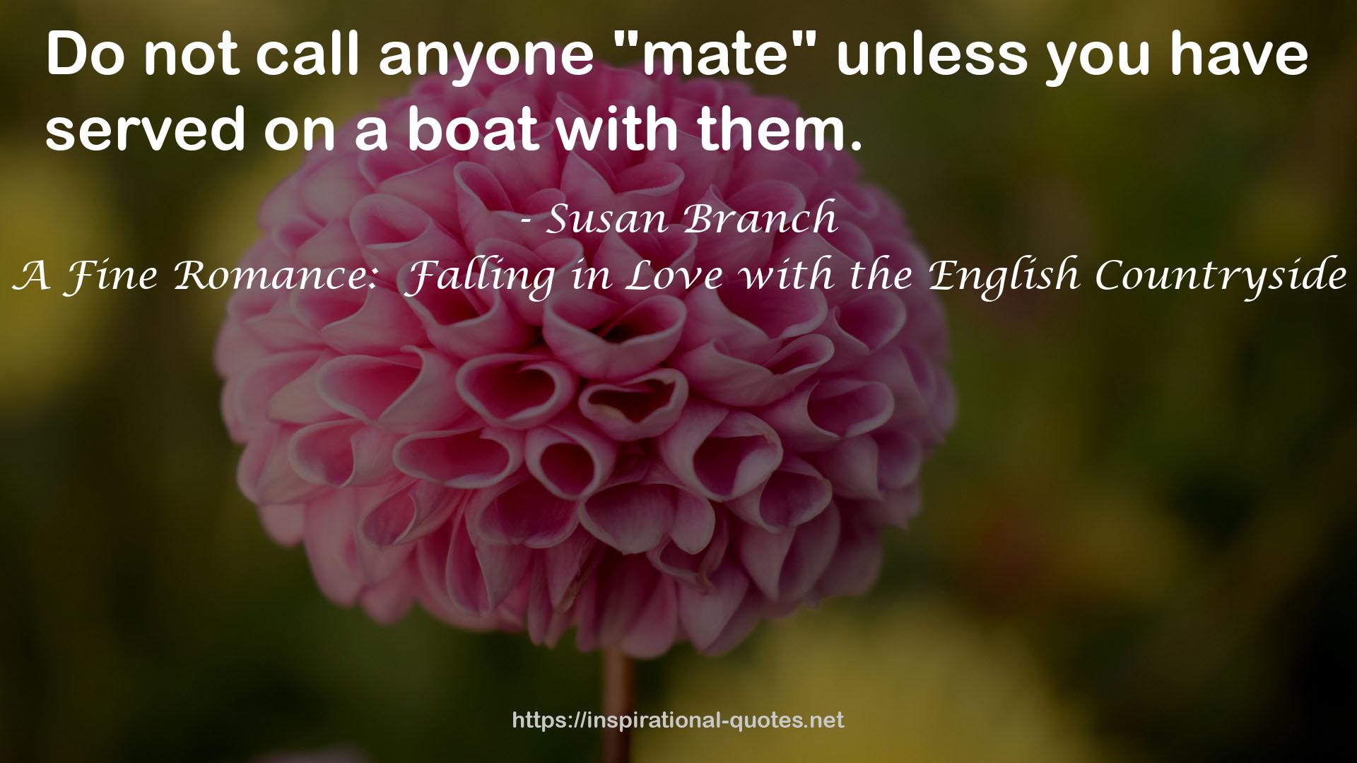 A Fine Romance:  Falling in Love with the English Countryside QUOTES
