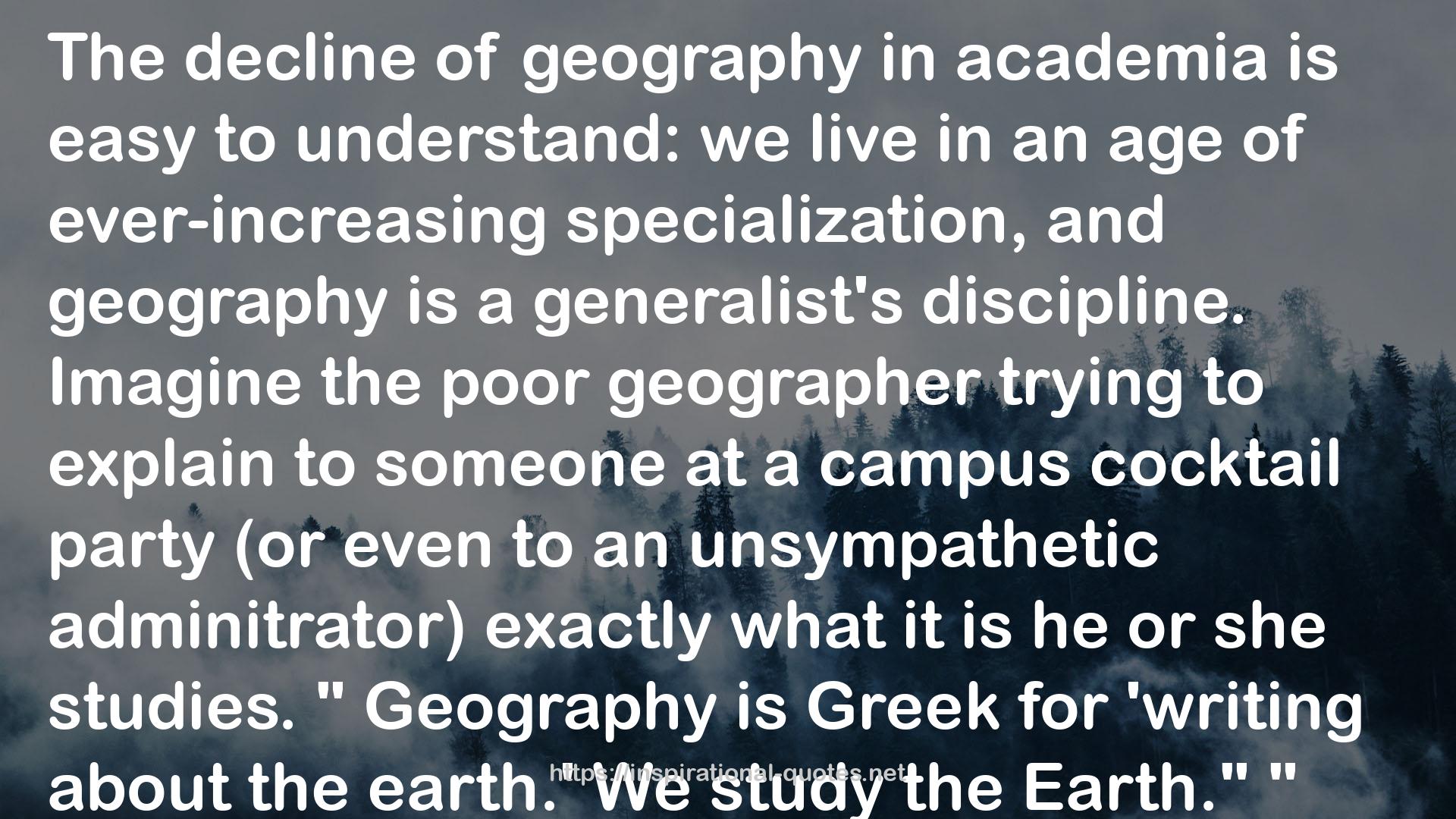 geographer  QUOTES