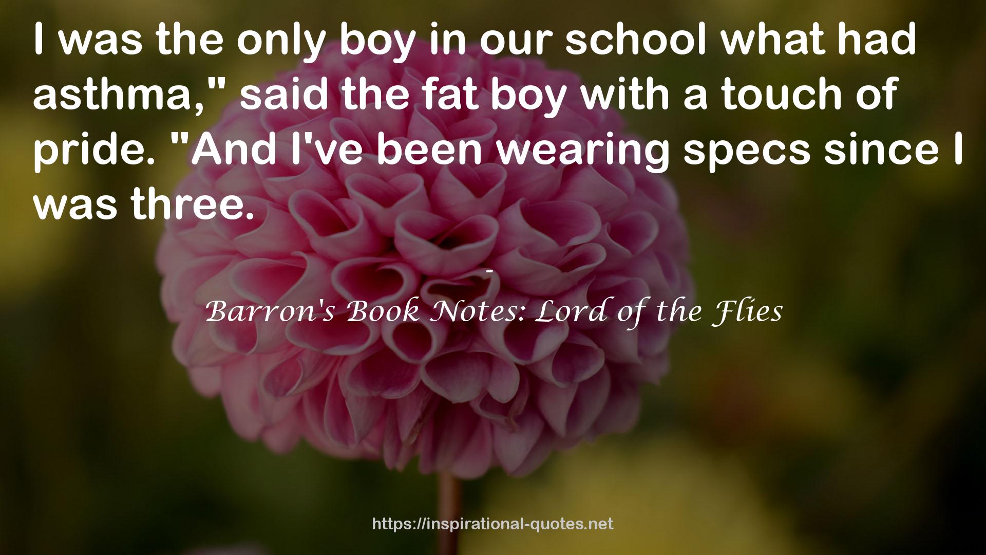 Barron's Book Notes: Lord of the Flies QUOTES