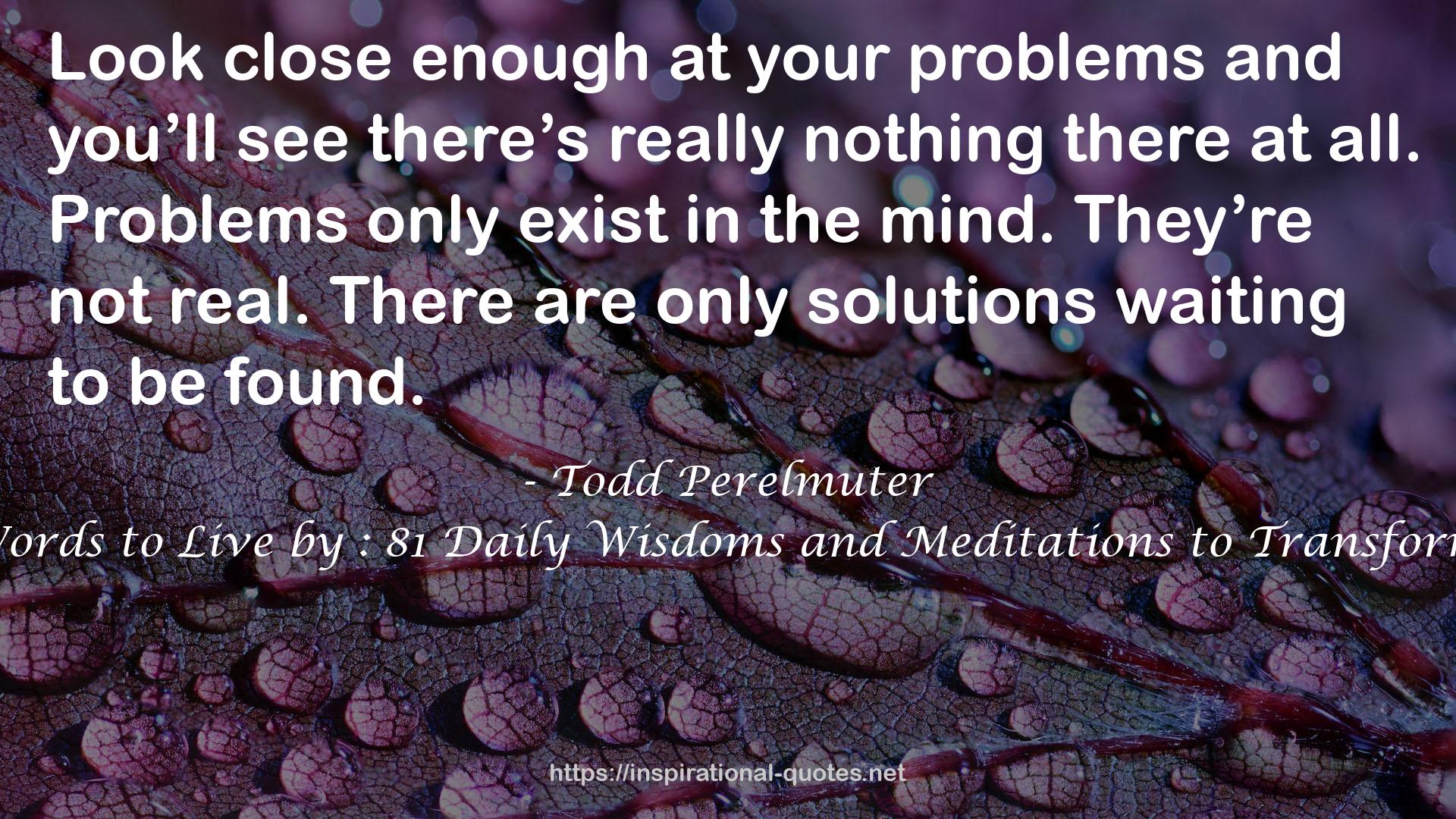 Spiritual Words to Live by : 81 Daily Wisdoms and Meditations to Transform Your Life QUOTES