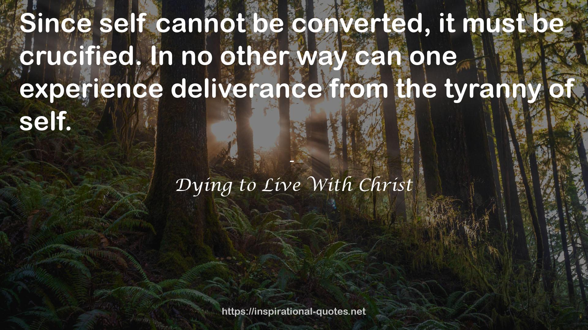 Dying to Live With Christ QUOTES