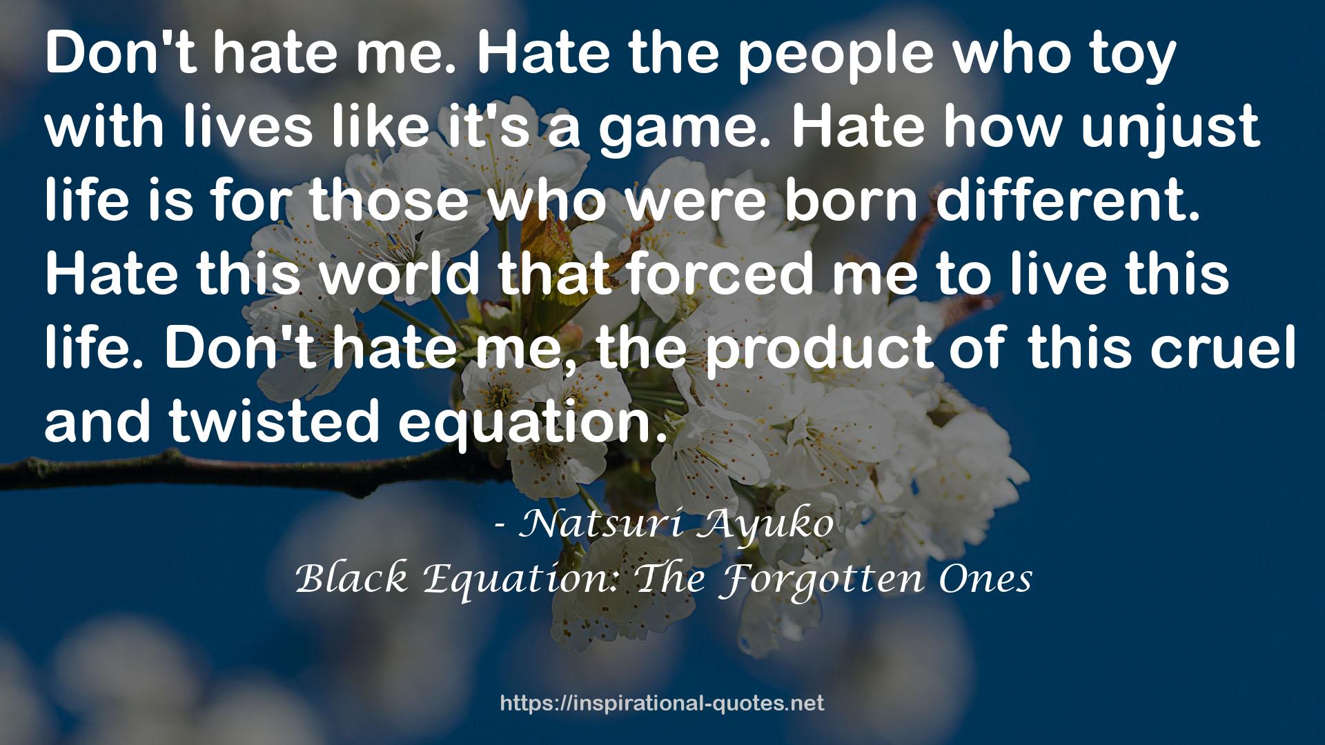 Black Equation: The Forgotten Ones QUOTES