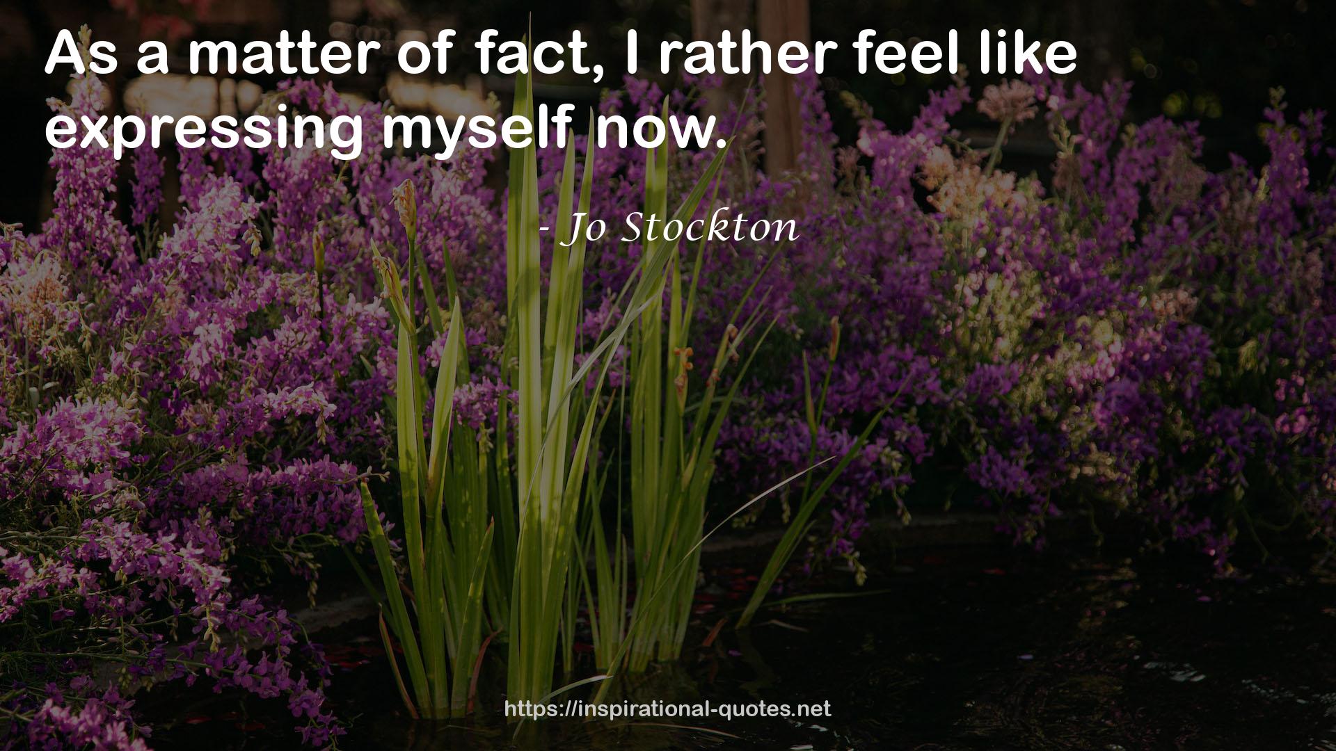 Jo Stockton QUOTES