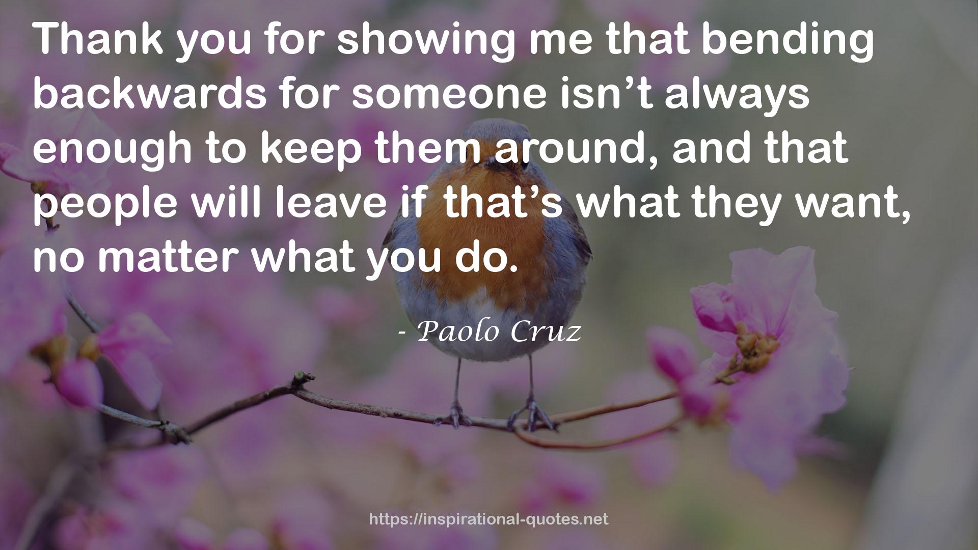 Paolo Cruz QUOTES