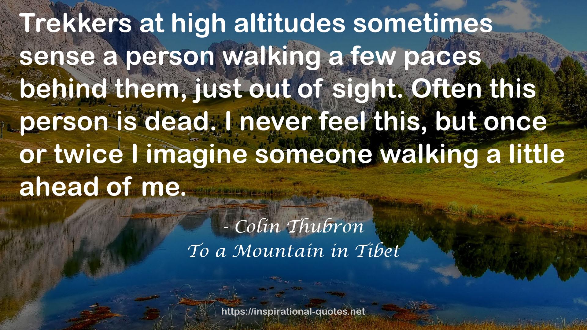 To a Mountain in Tibet QUOTES
