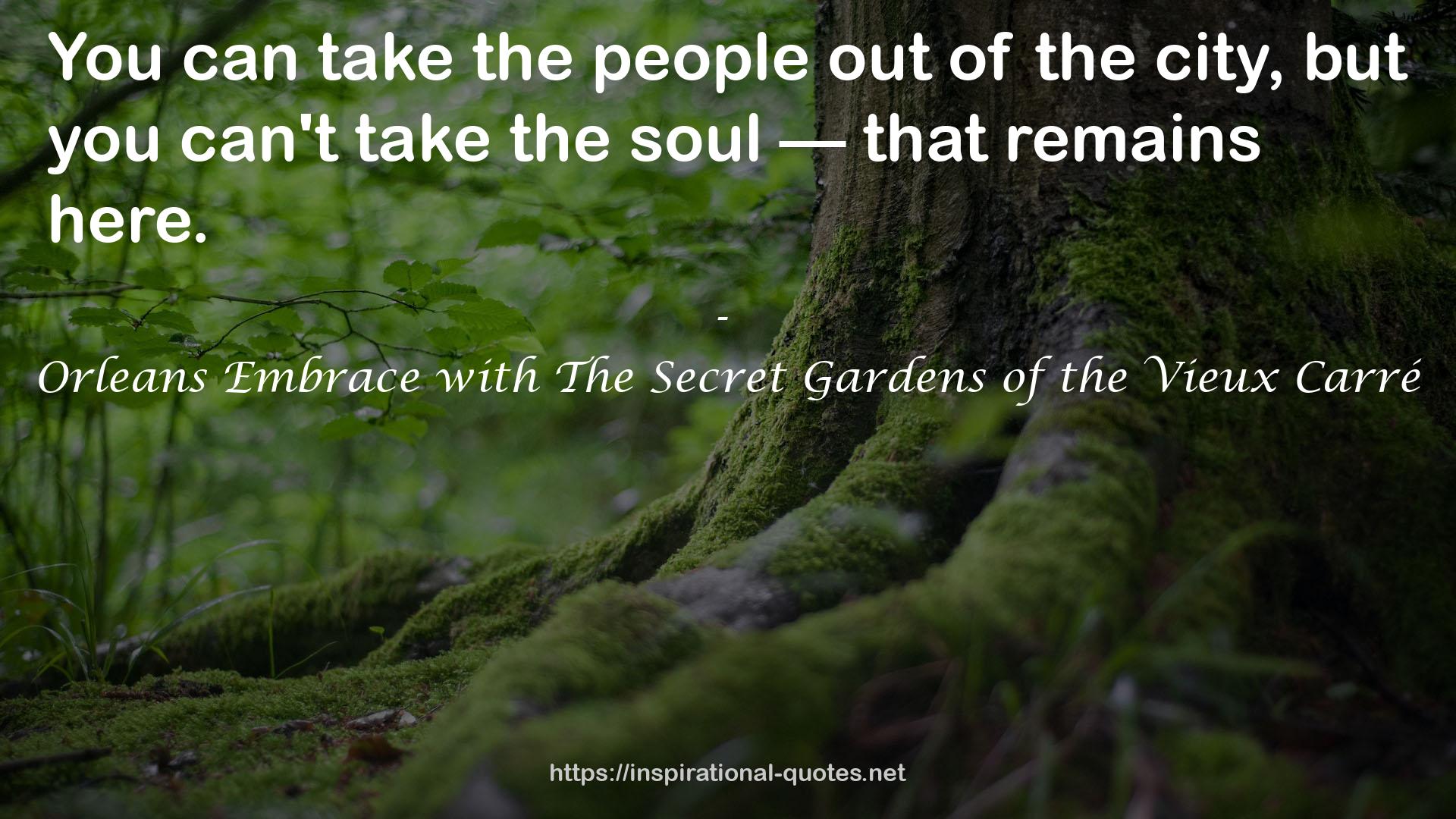 Orleans Embrace with The Secret Gardens of the Vieux Carré QUOTES