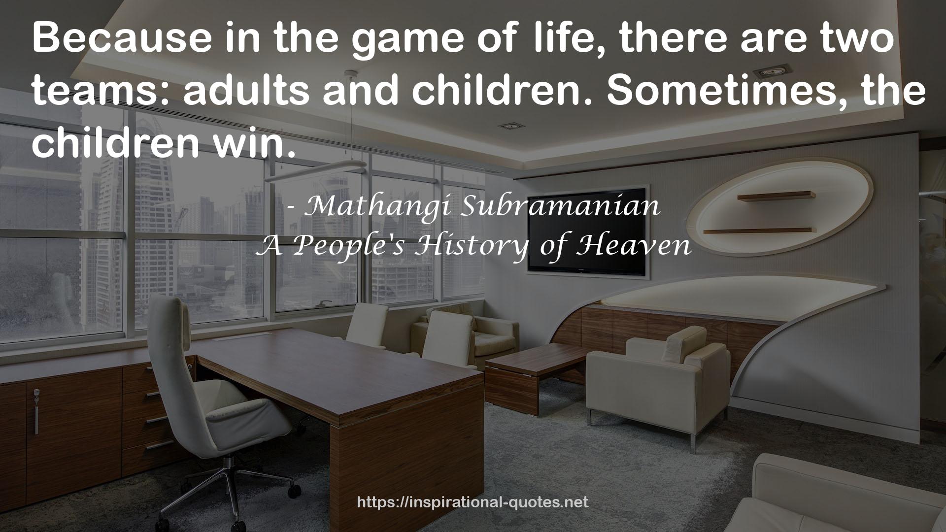 A People's History of Heaven QUOTES